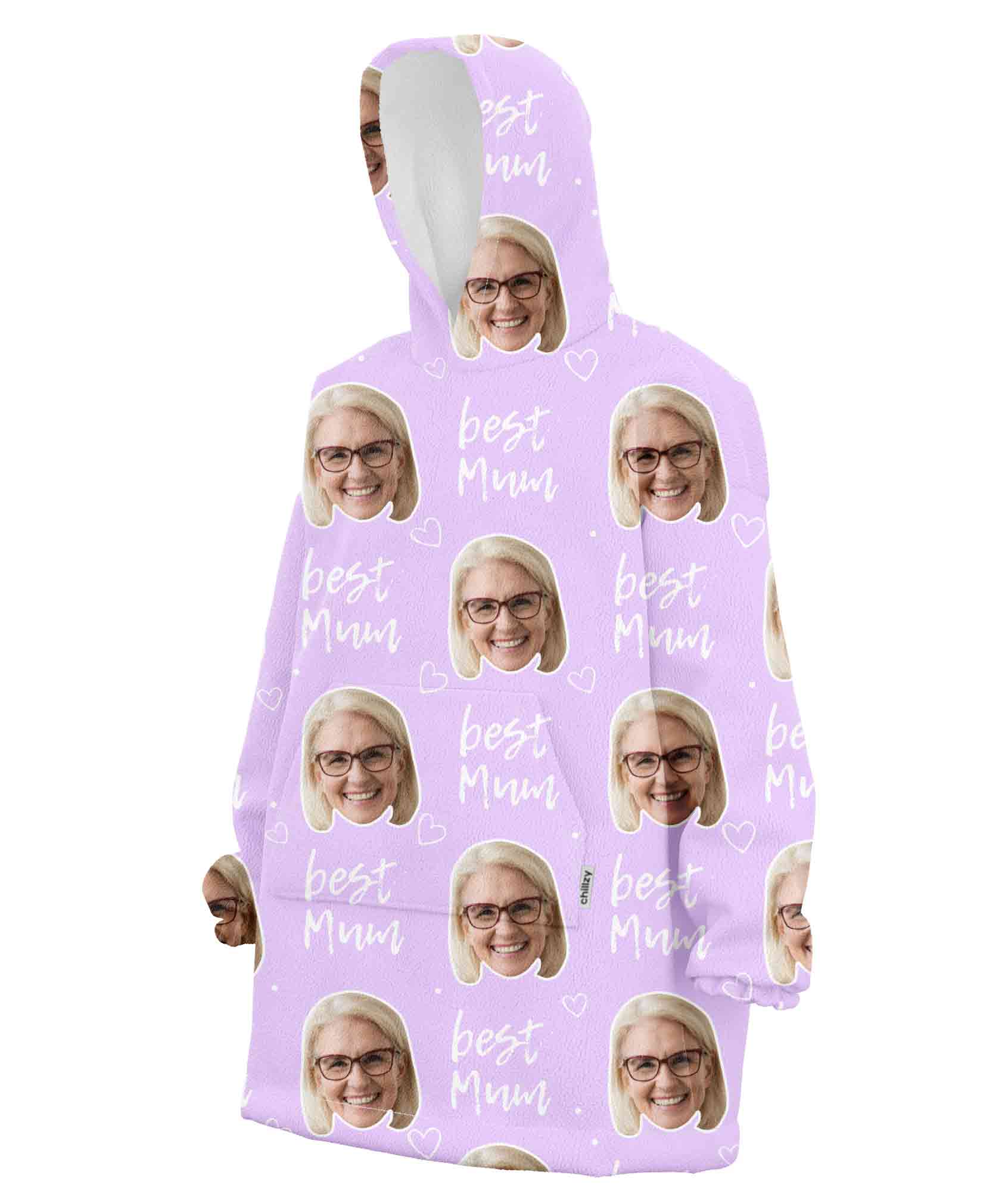 Best Mum Custom Hoodie Blanket