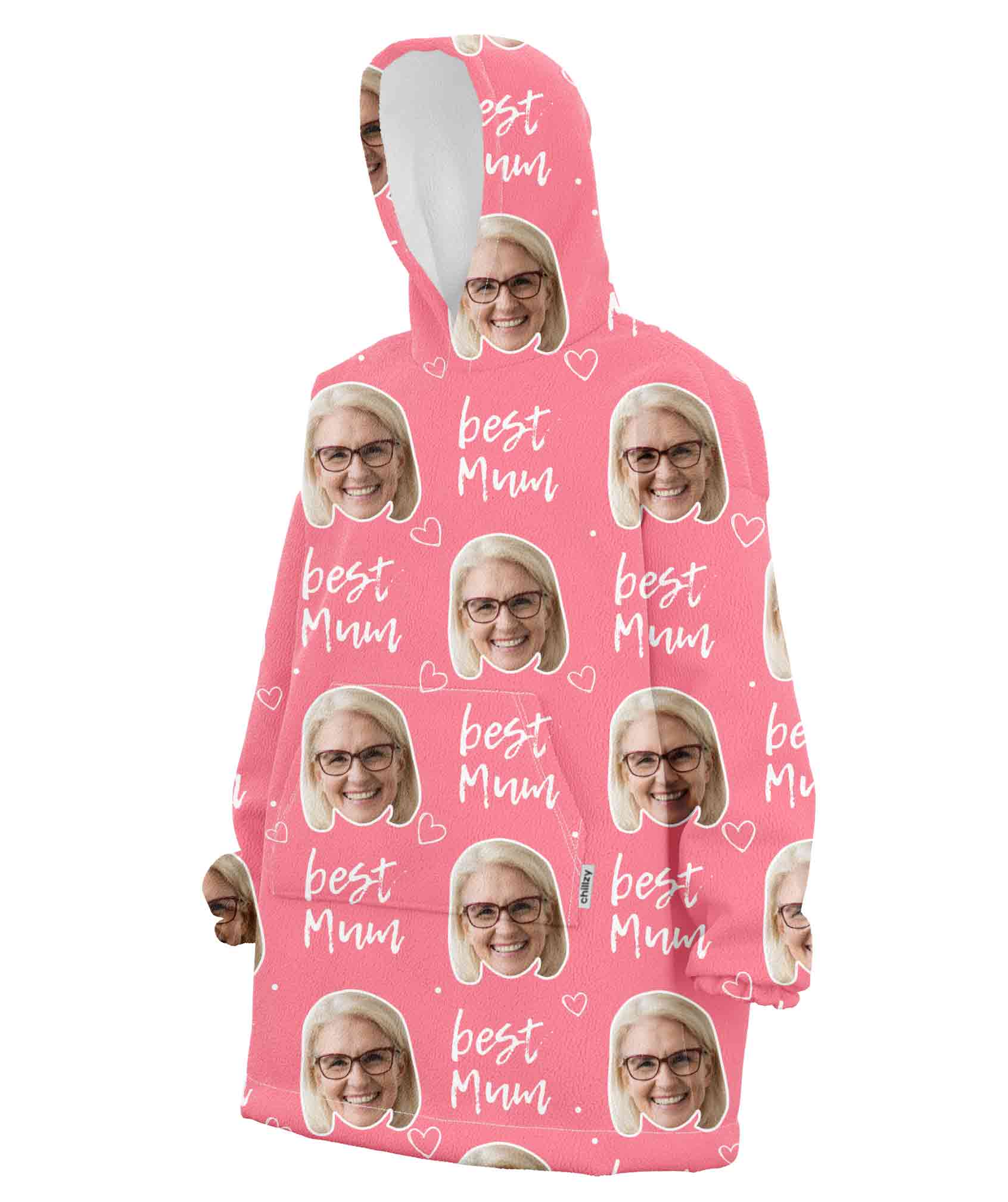 Best Mum Custom Hoodie Blanket