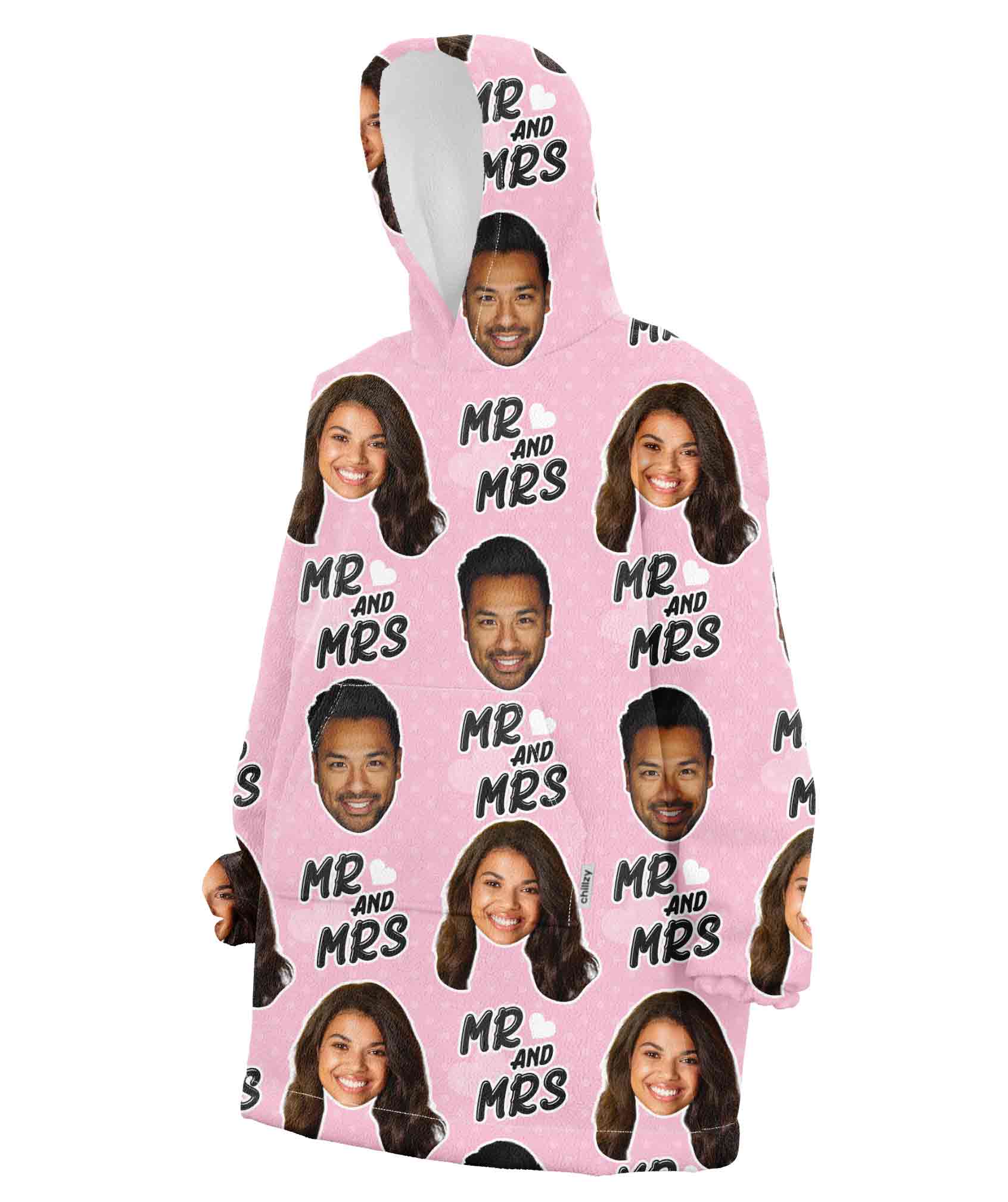 Mr & Mrs Custom Hoodie Blanket