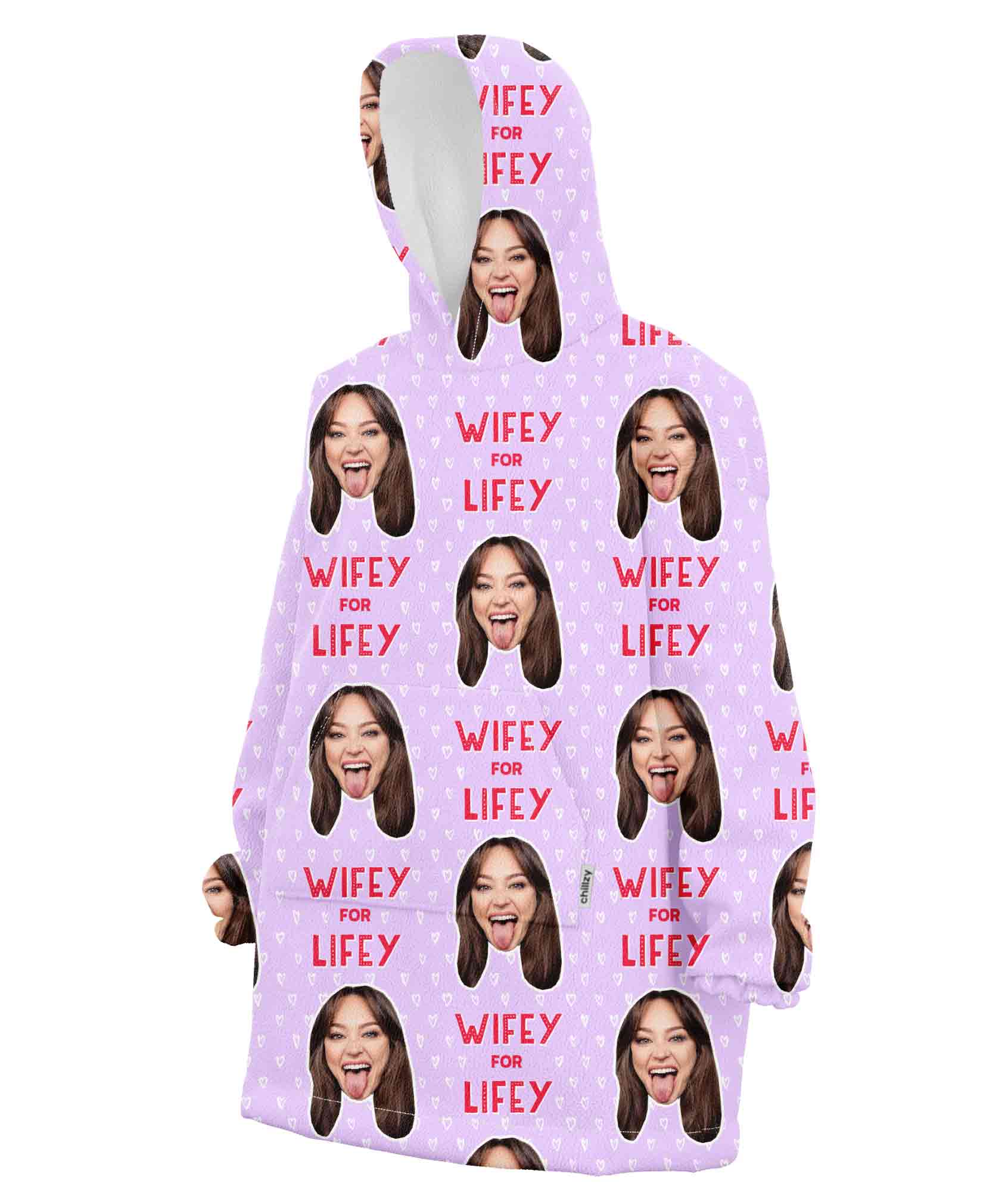 Wifey for Lifey Custom Hoodie Blanket