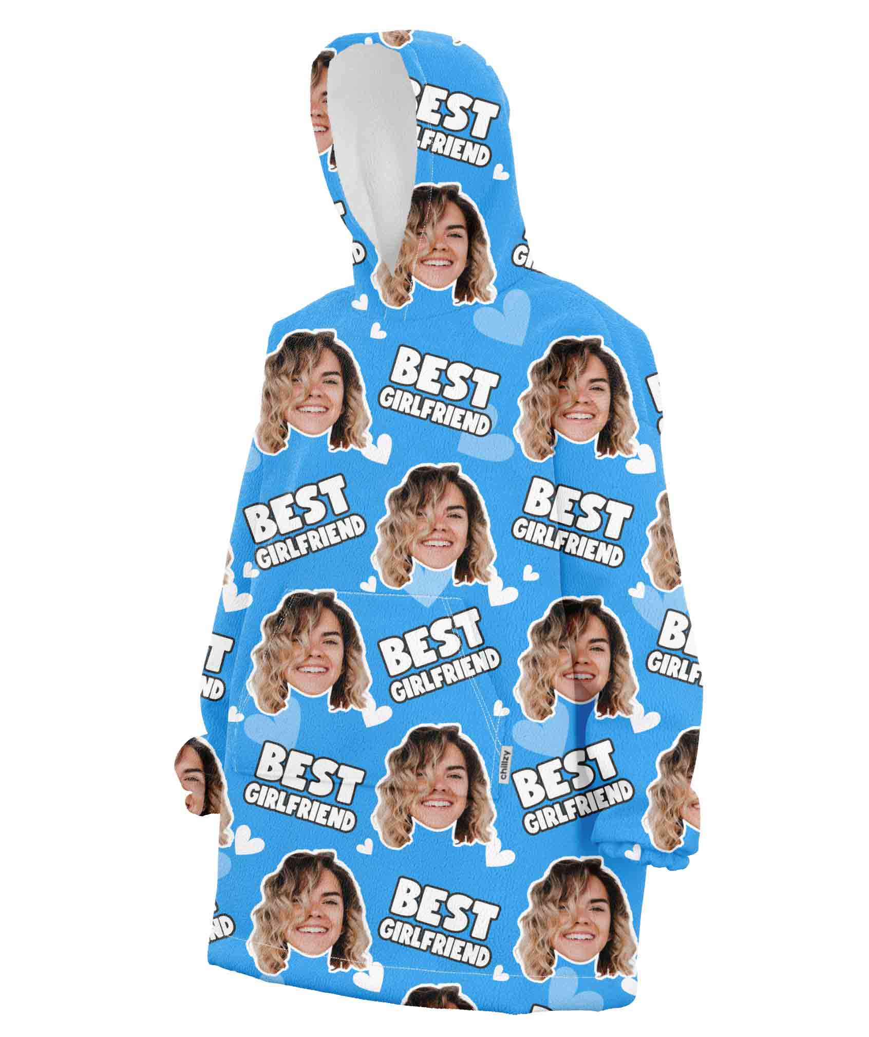 Best Girlfriend Custom Hoodie Blanket