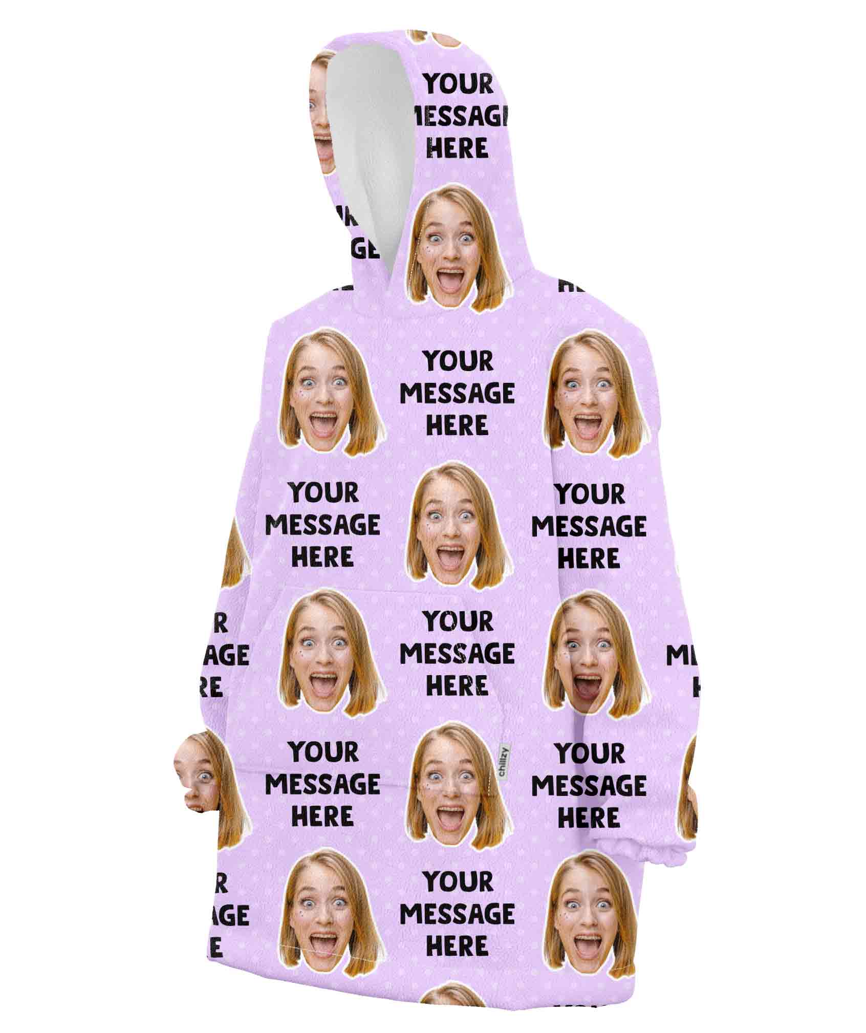 Your Message Personalised Hoodie Blanket