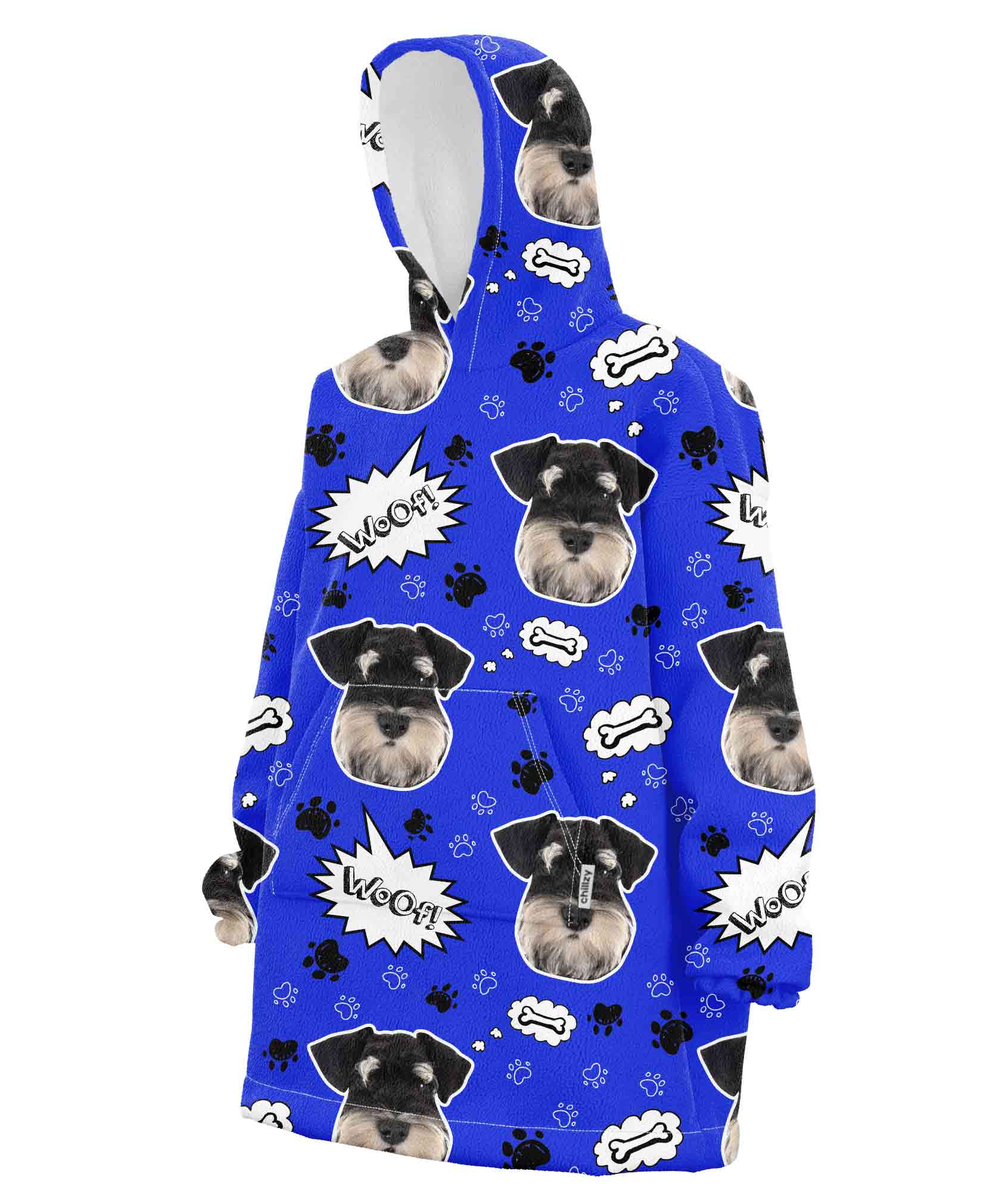 Dog Woof Custom Hoodie Blanket