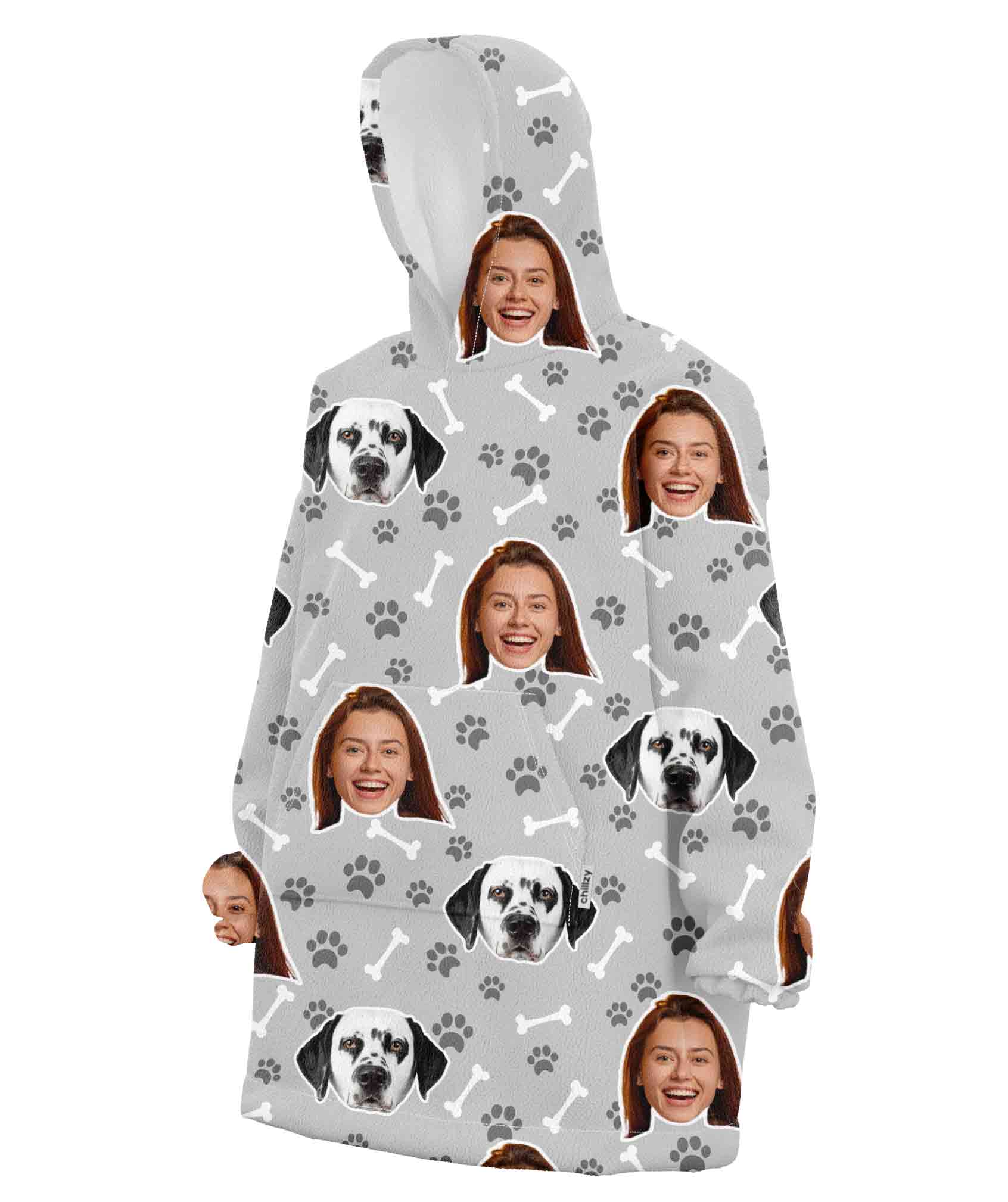 Dog & Owner Personalised Hoodie Blanket