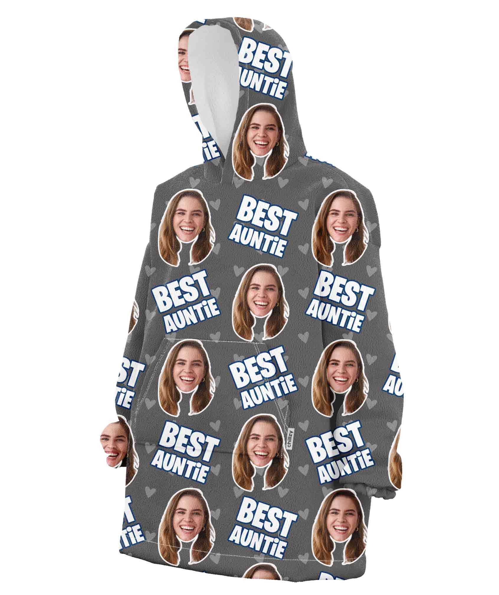 Best Auntie Personalised Hoodie Blanket