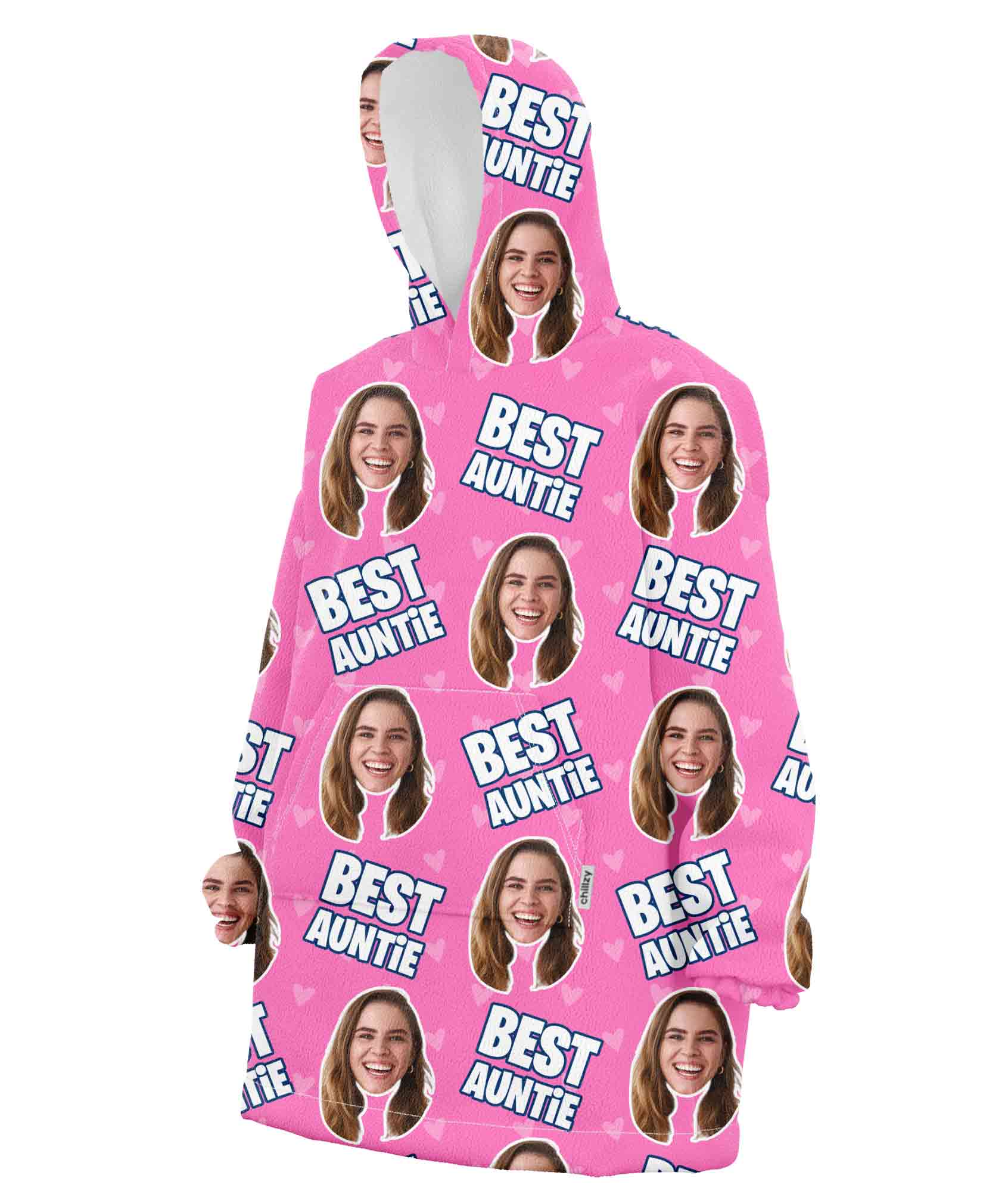 Best Auntie Personalised Hoodie Blanket