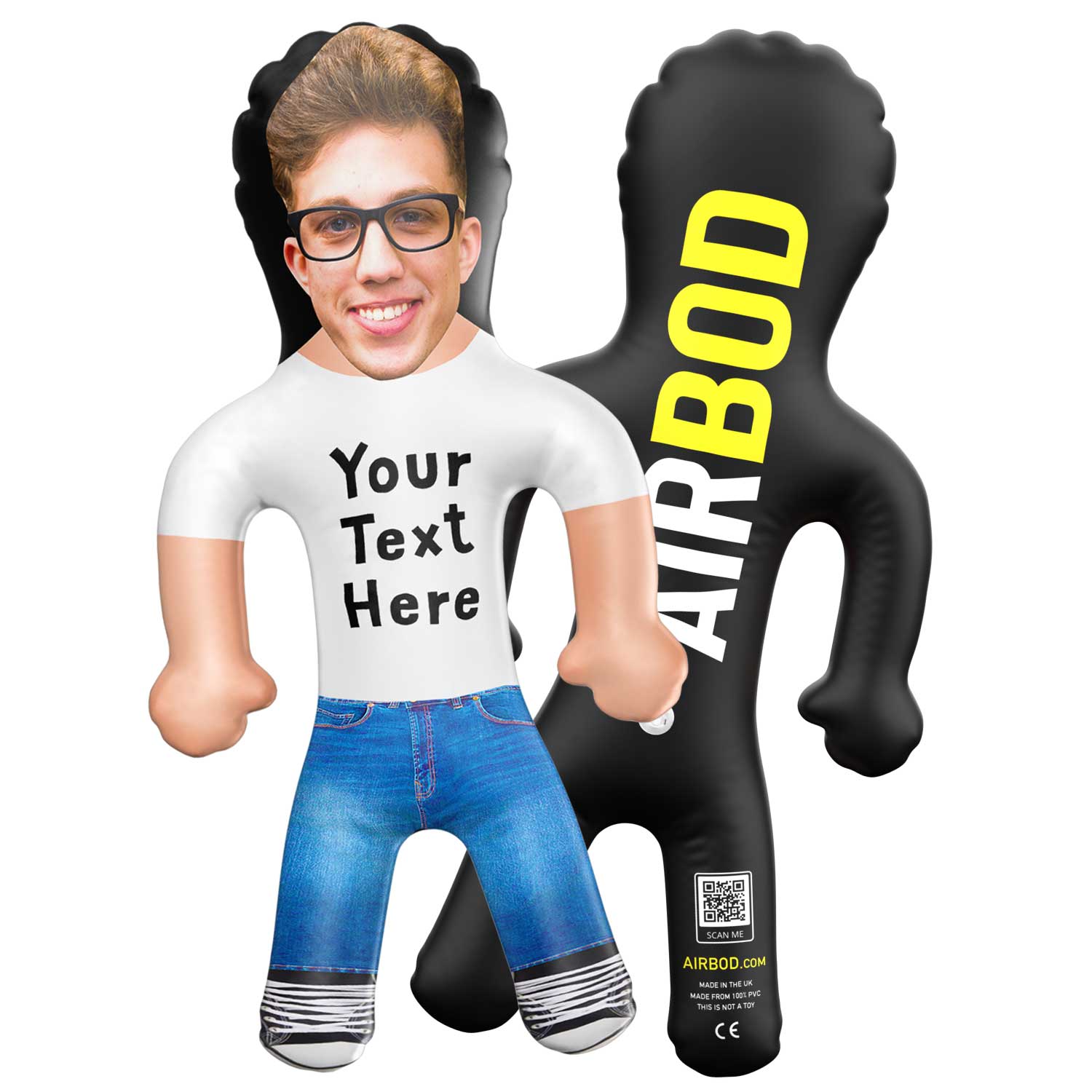 *Your Message Here* T-Shirt Blow Up Doll