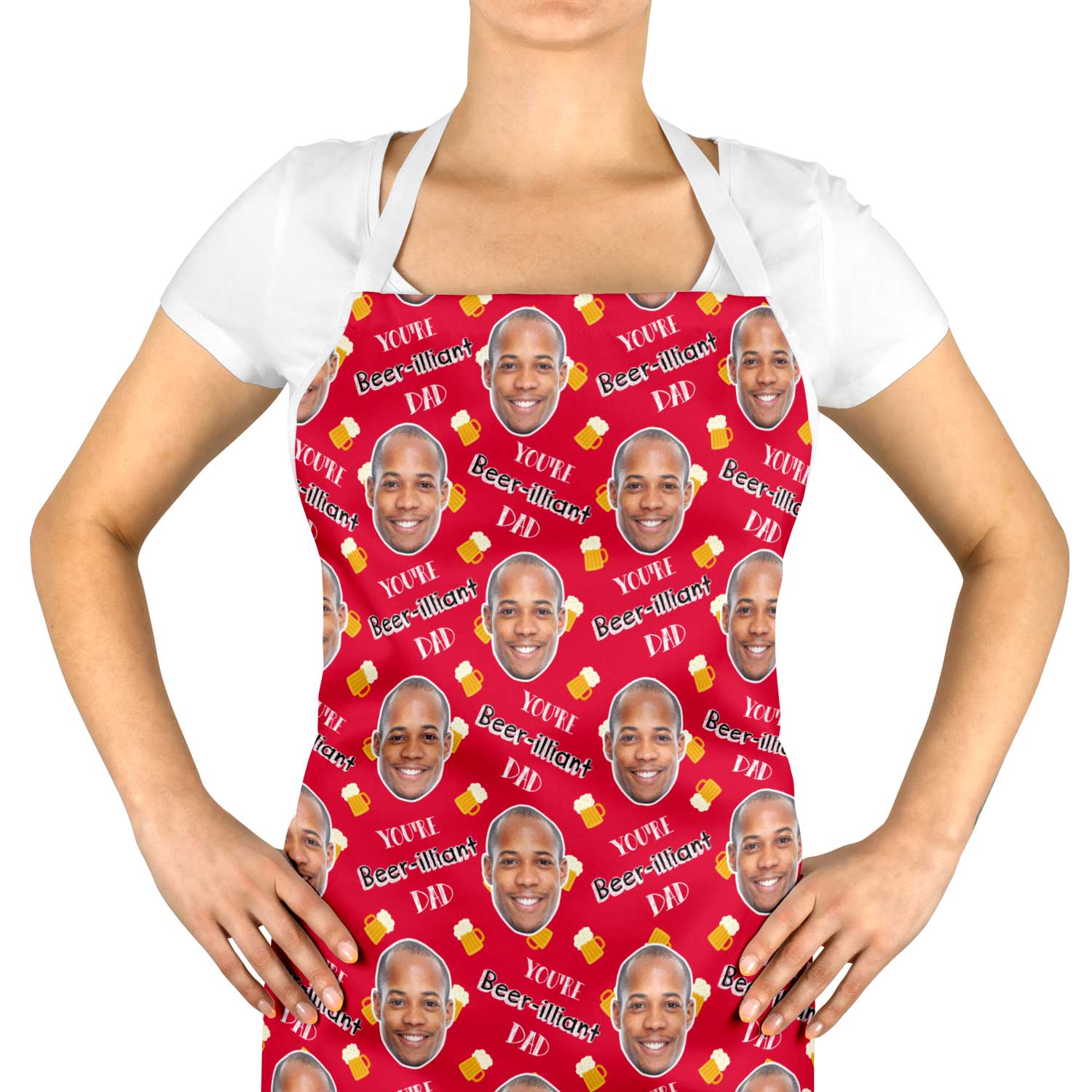 Beer-illiant Dad Personalised Apron