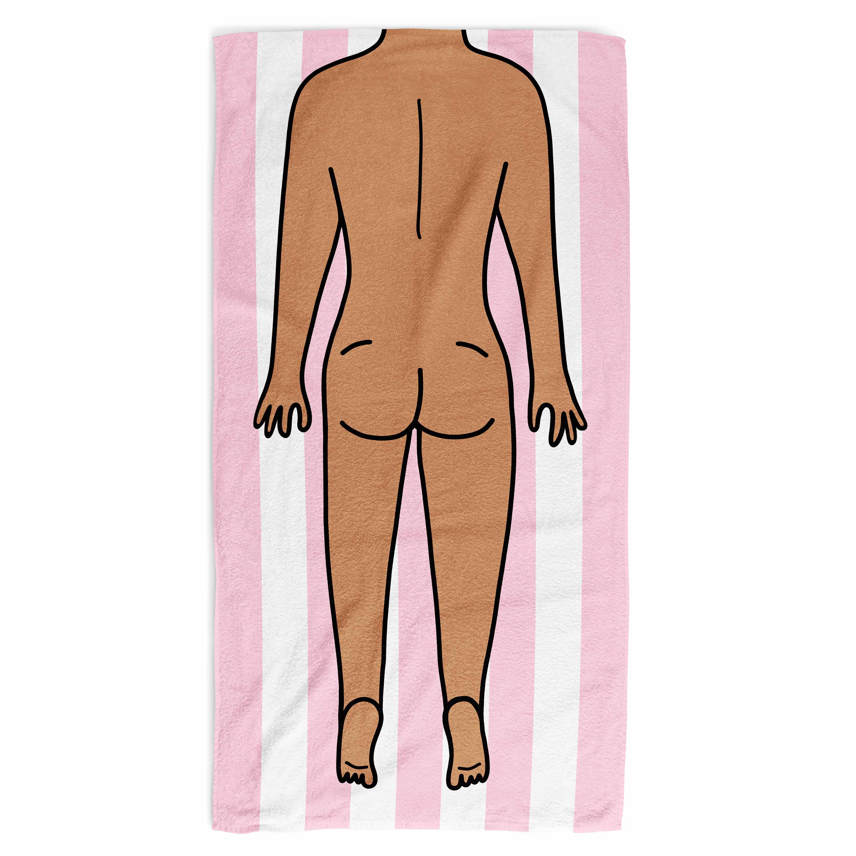Nude Woman Back Beach Towel