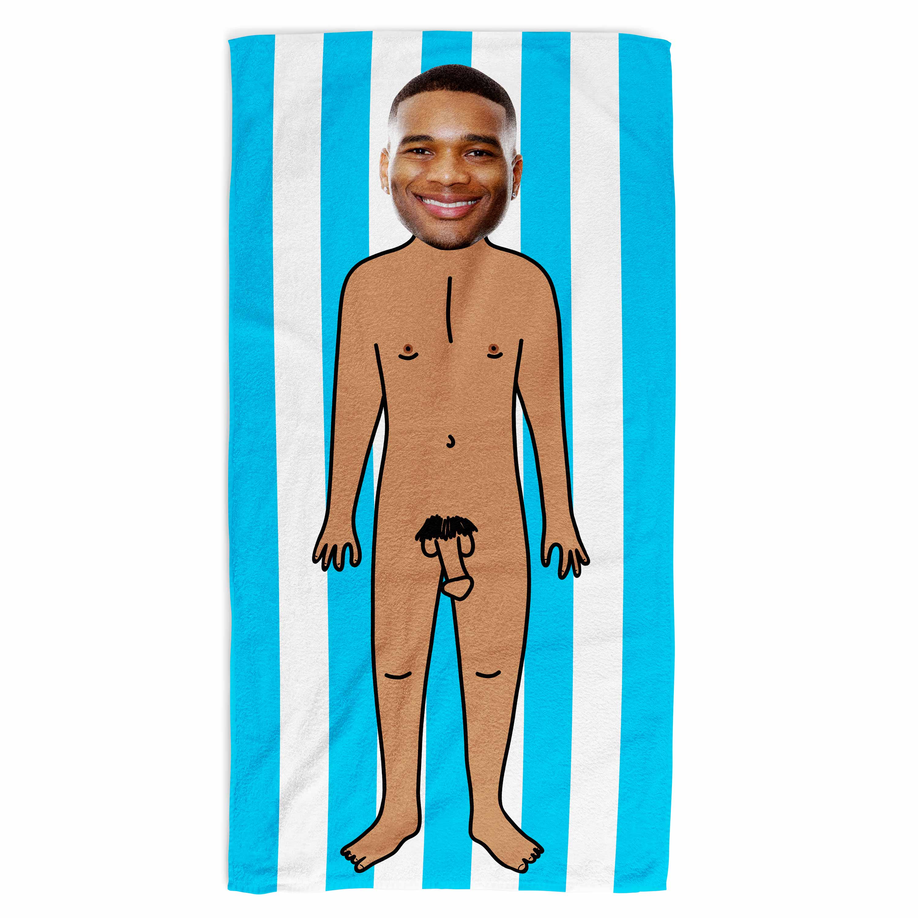 Nude Man Front Beach Towel