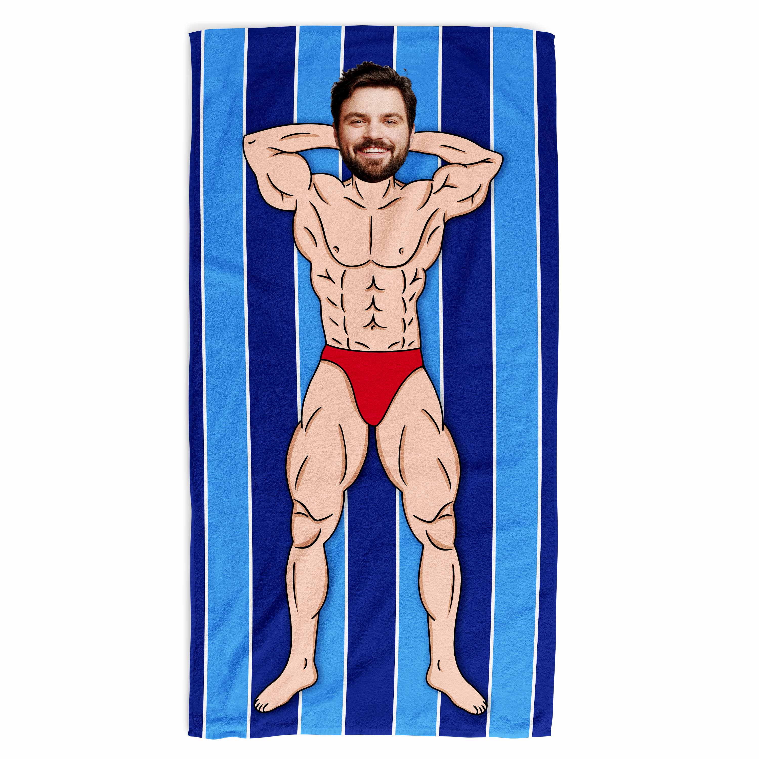 Sexy Beach Boy Personalised Beach Towel