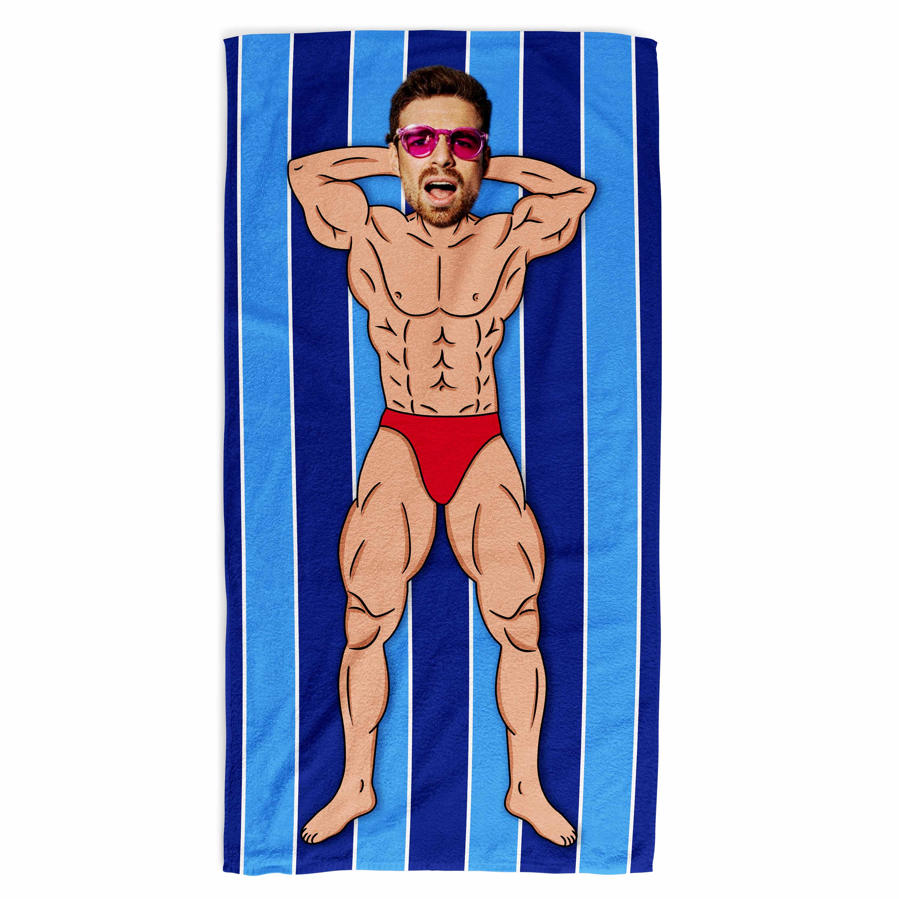 Sexy Beach Boy Personalised Beach Towel
