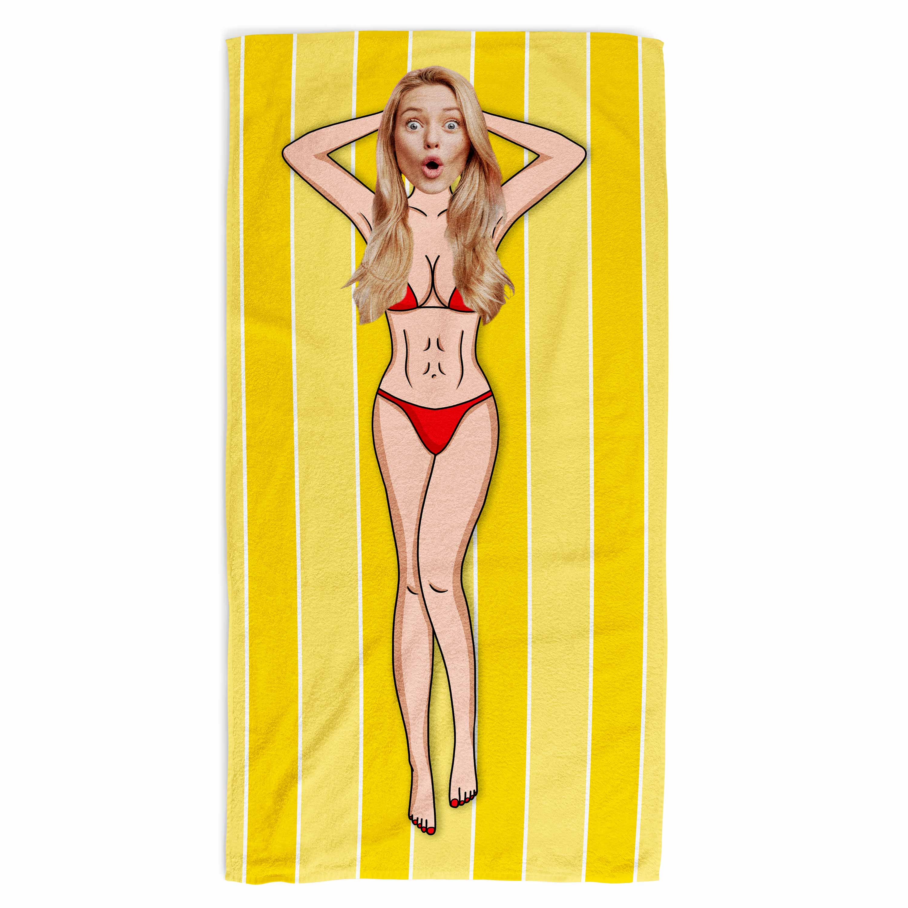 Sexy Beach Girl Personalised Beach Towel
