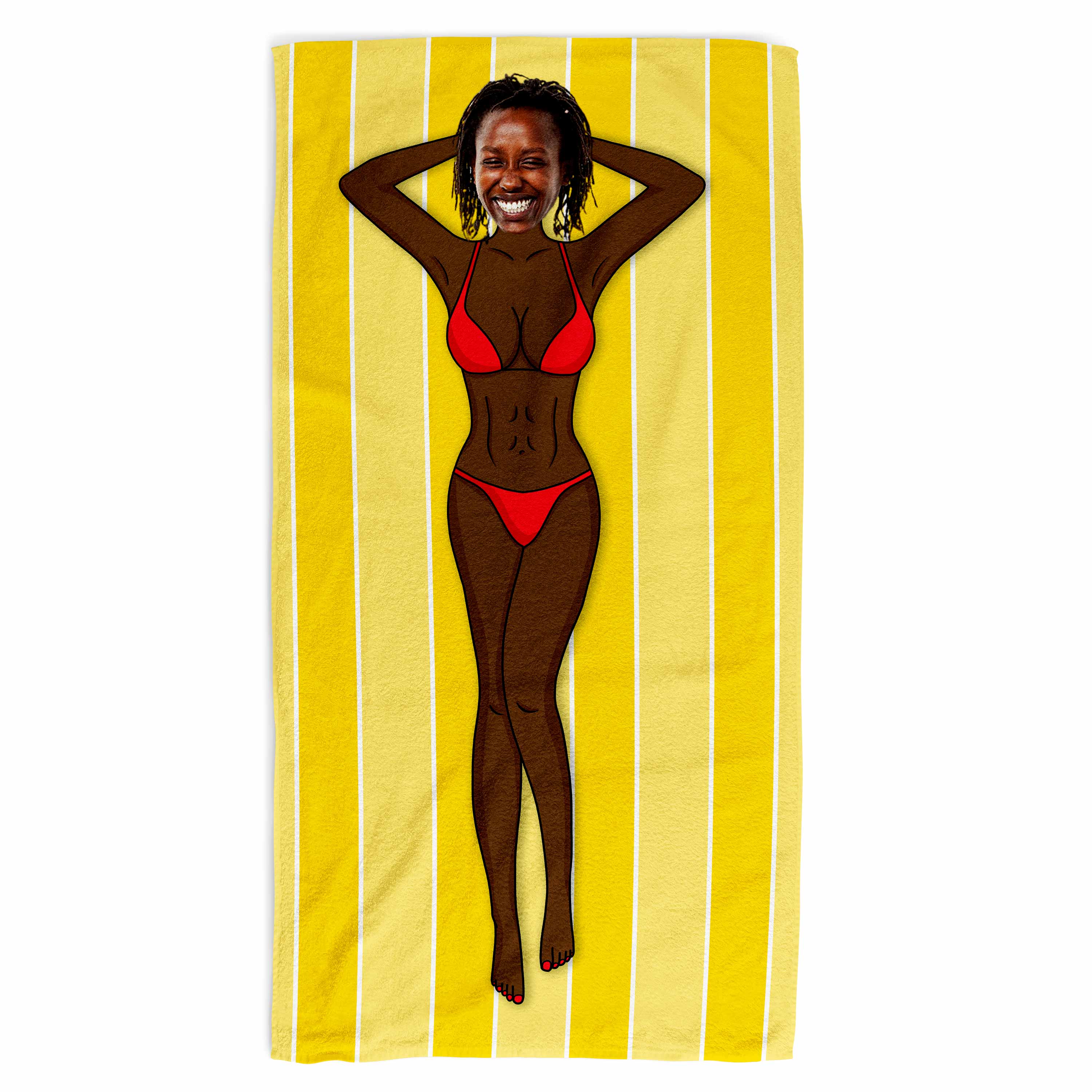 Sexy Beach Girl Personalised Beach Towel