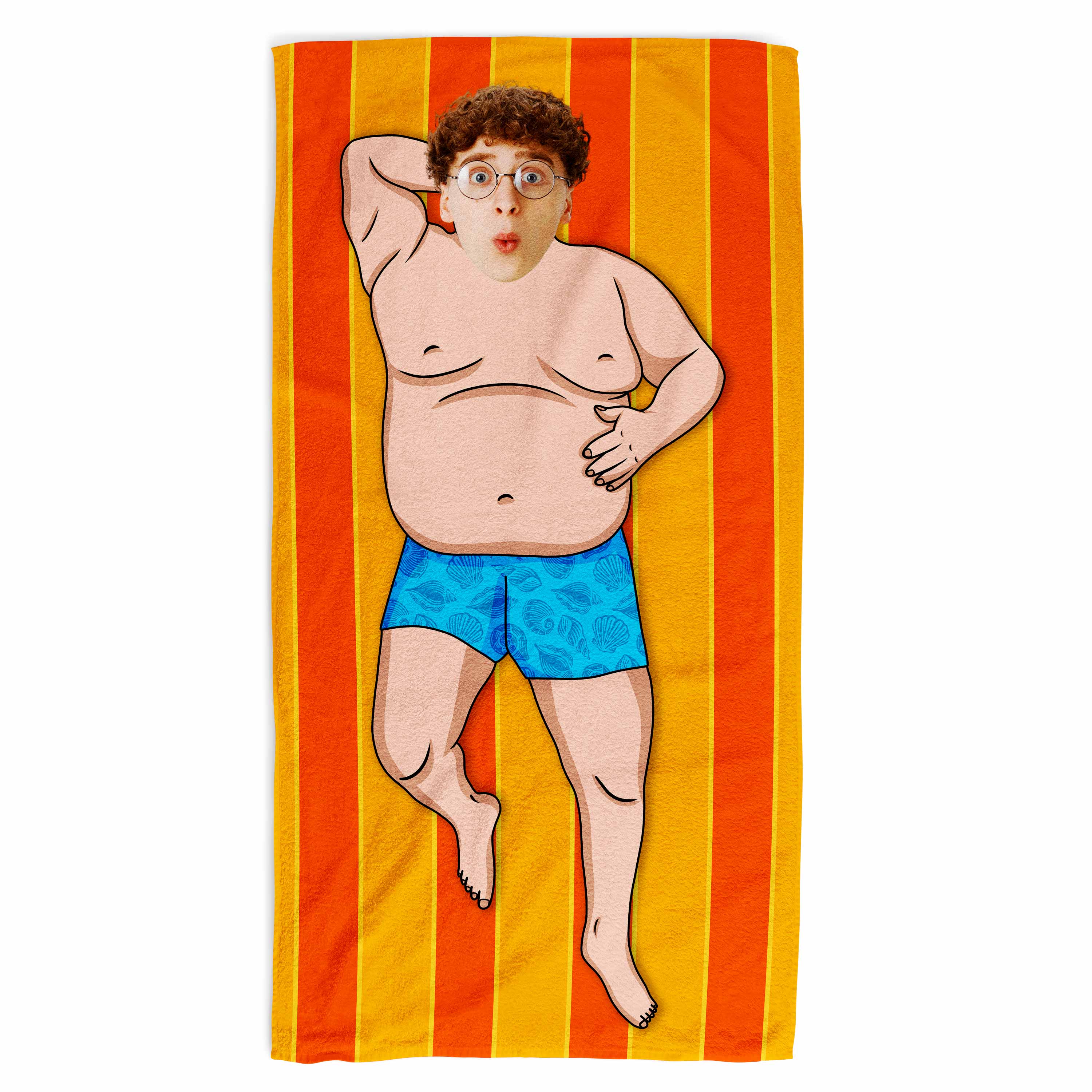 Fat Guy Personalised Beach Towel