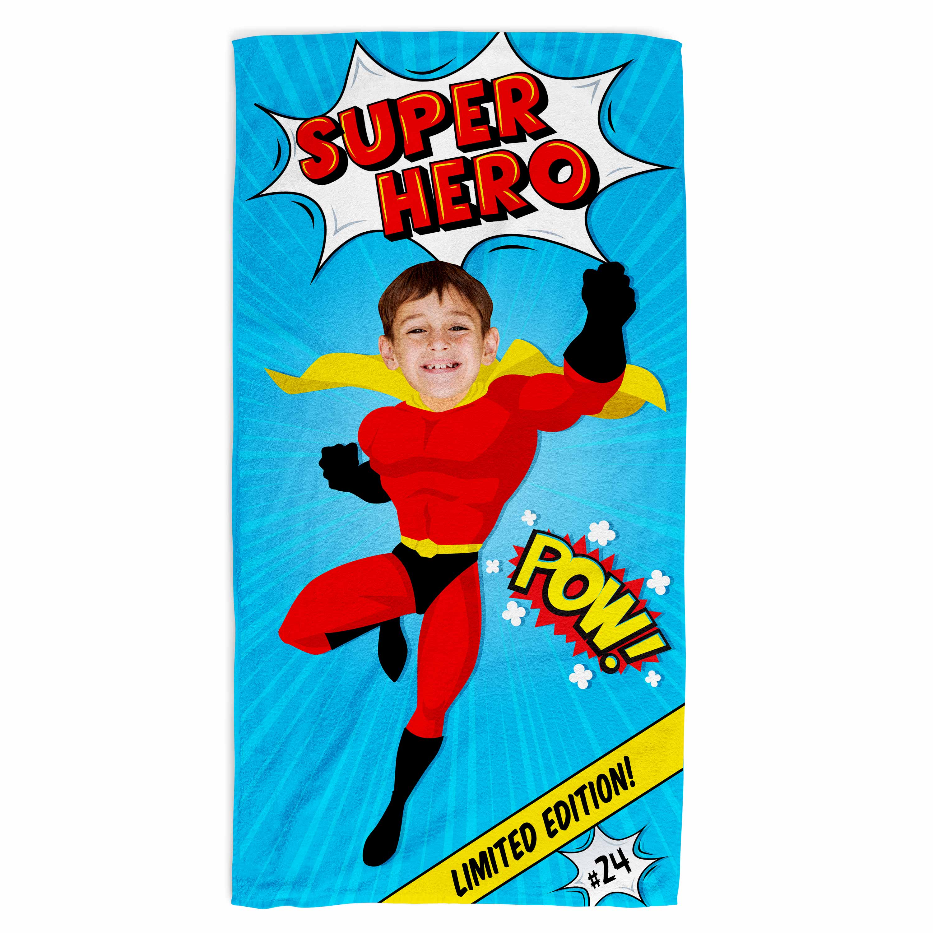 Superhero Personalised Beach Towel