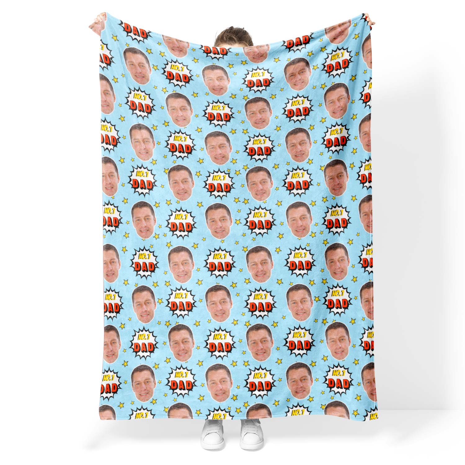 Number 1 Dad Personalised Blanket