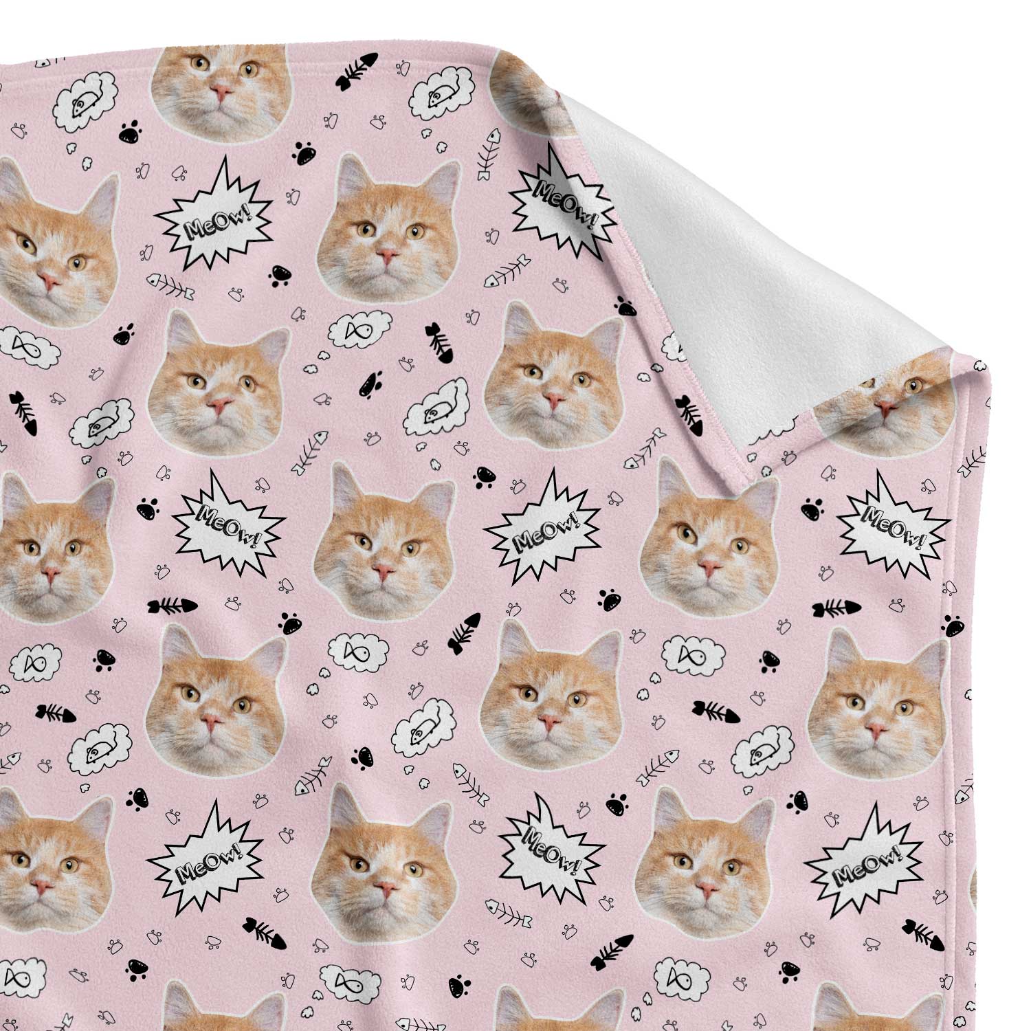 Meow Cat Personalised Blanket