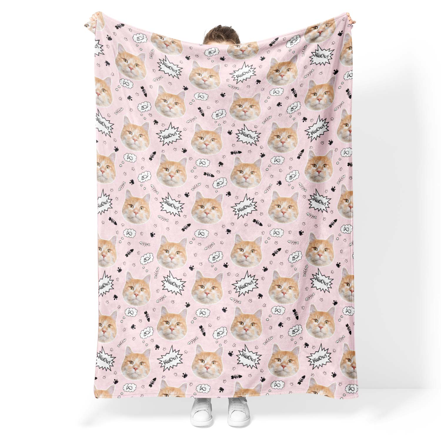 Meow Personalised Cat Blanket