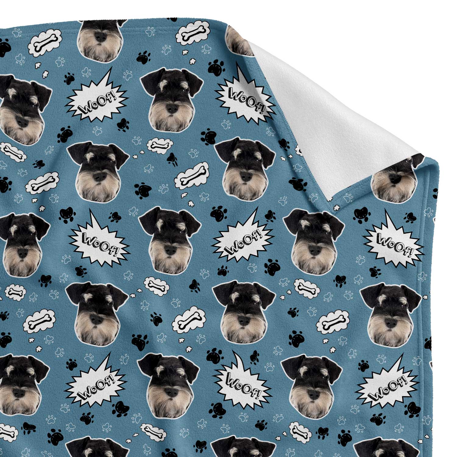 Woof Dog Personalised Blanket