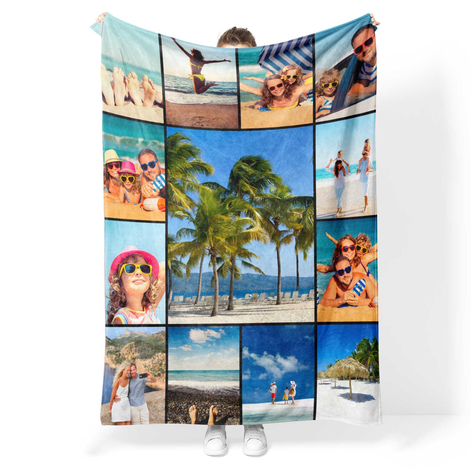 Multi Photo Collage Personalised Blanket