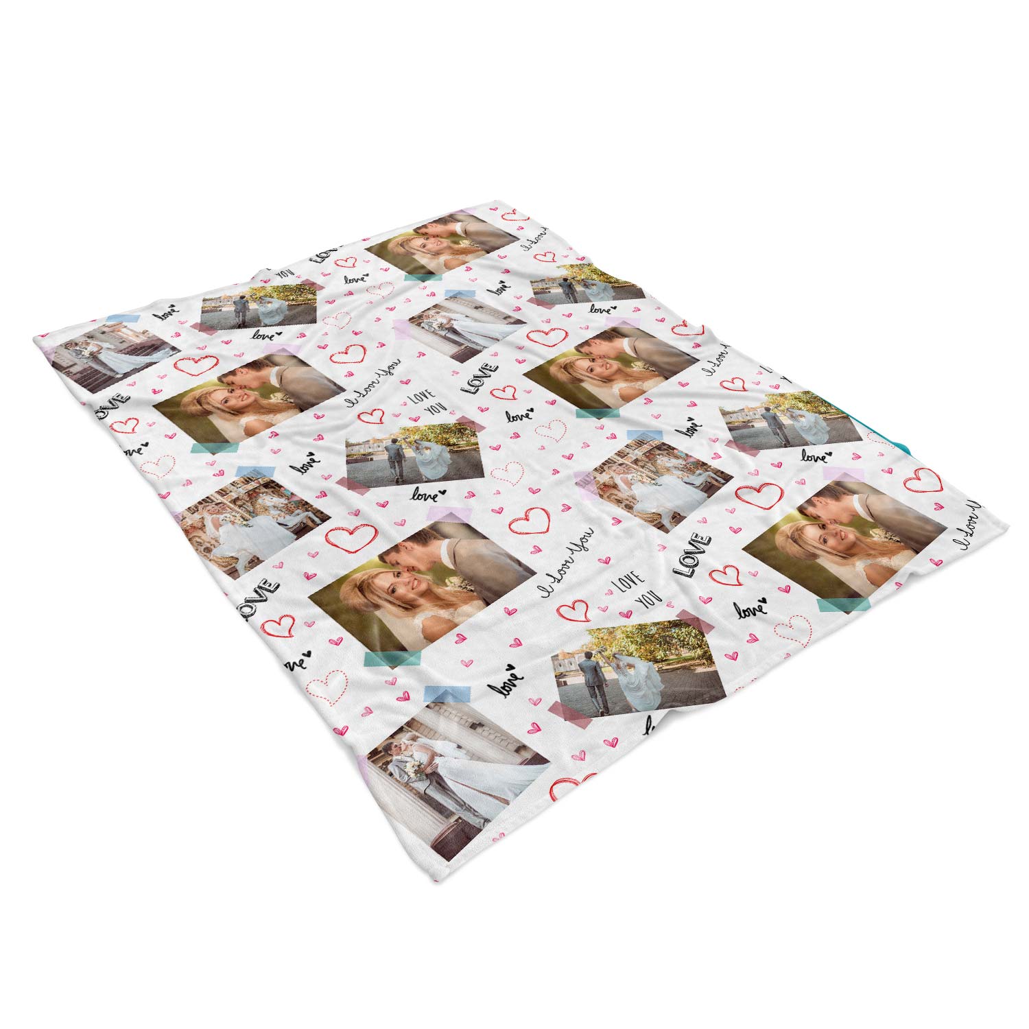Scrap Book Collage Personalised Blanket