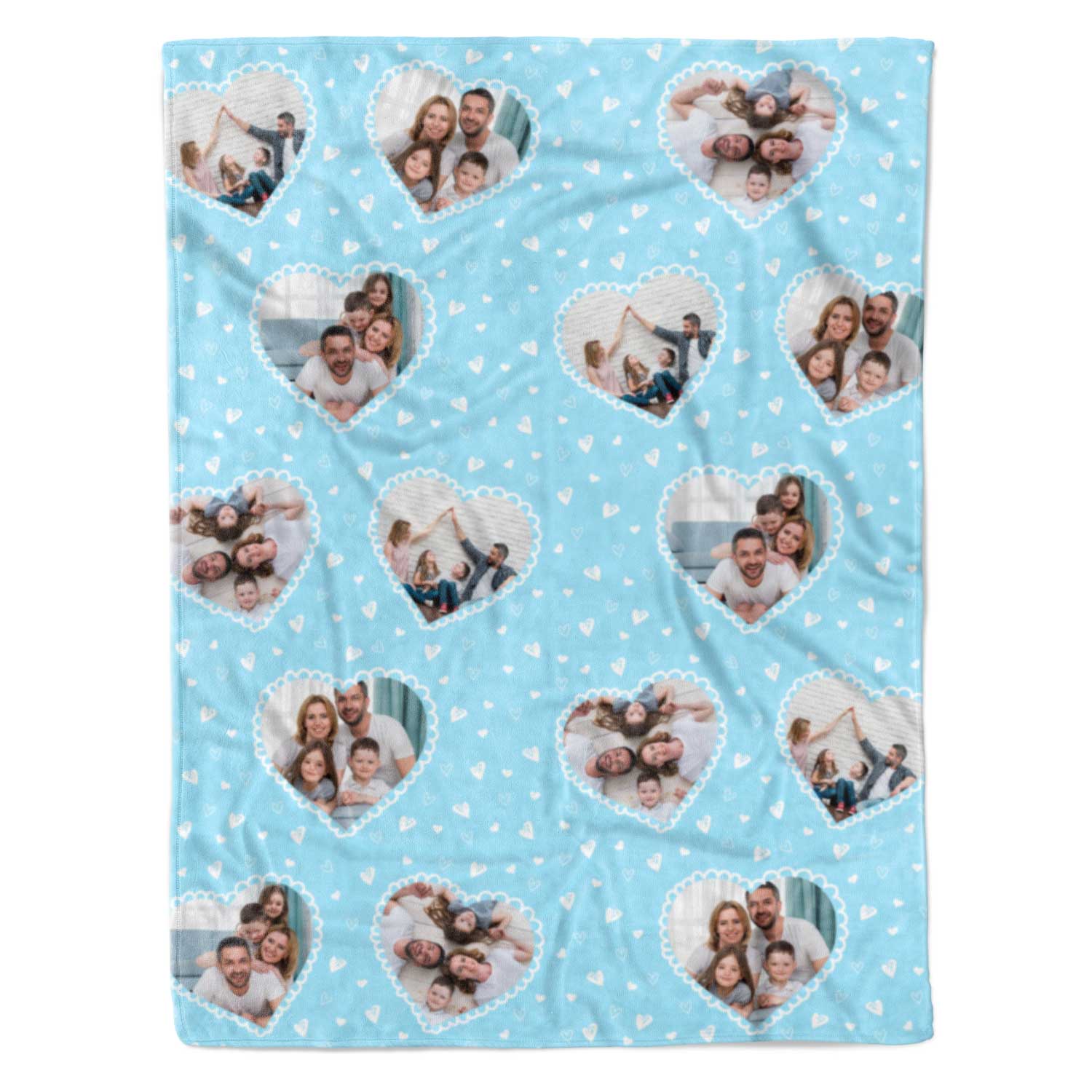 Lace Heart Collage Personalised Blanket