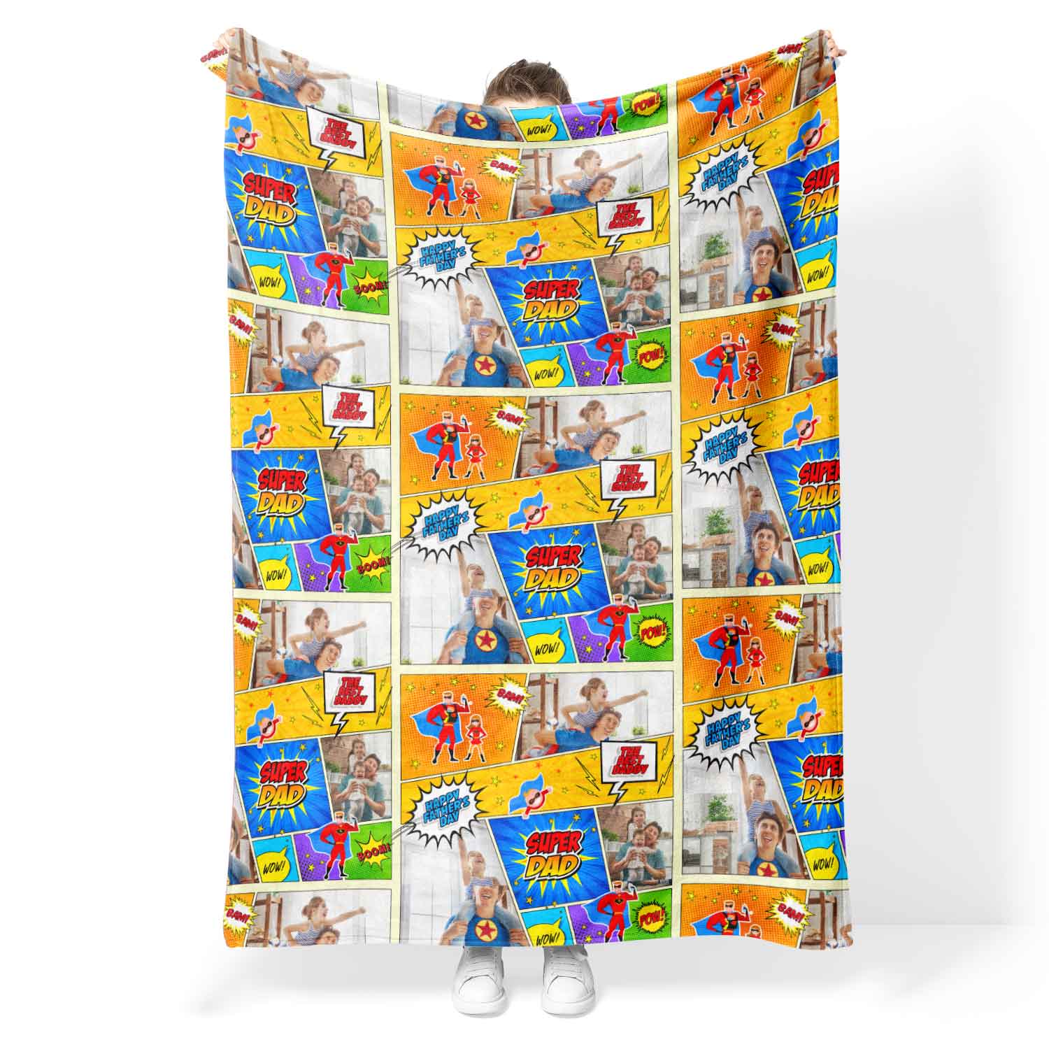 Super Dad Personalised Blanket