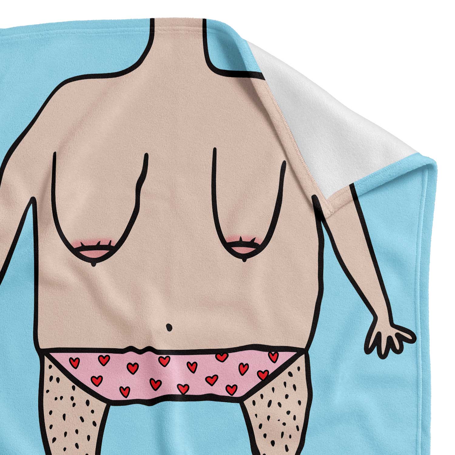 Funny Nude Doodle Personalised Blanket