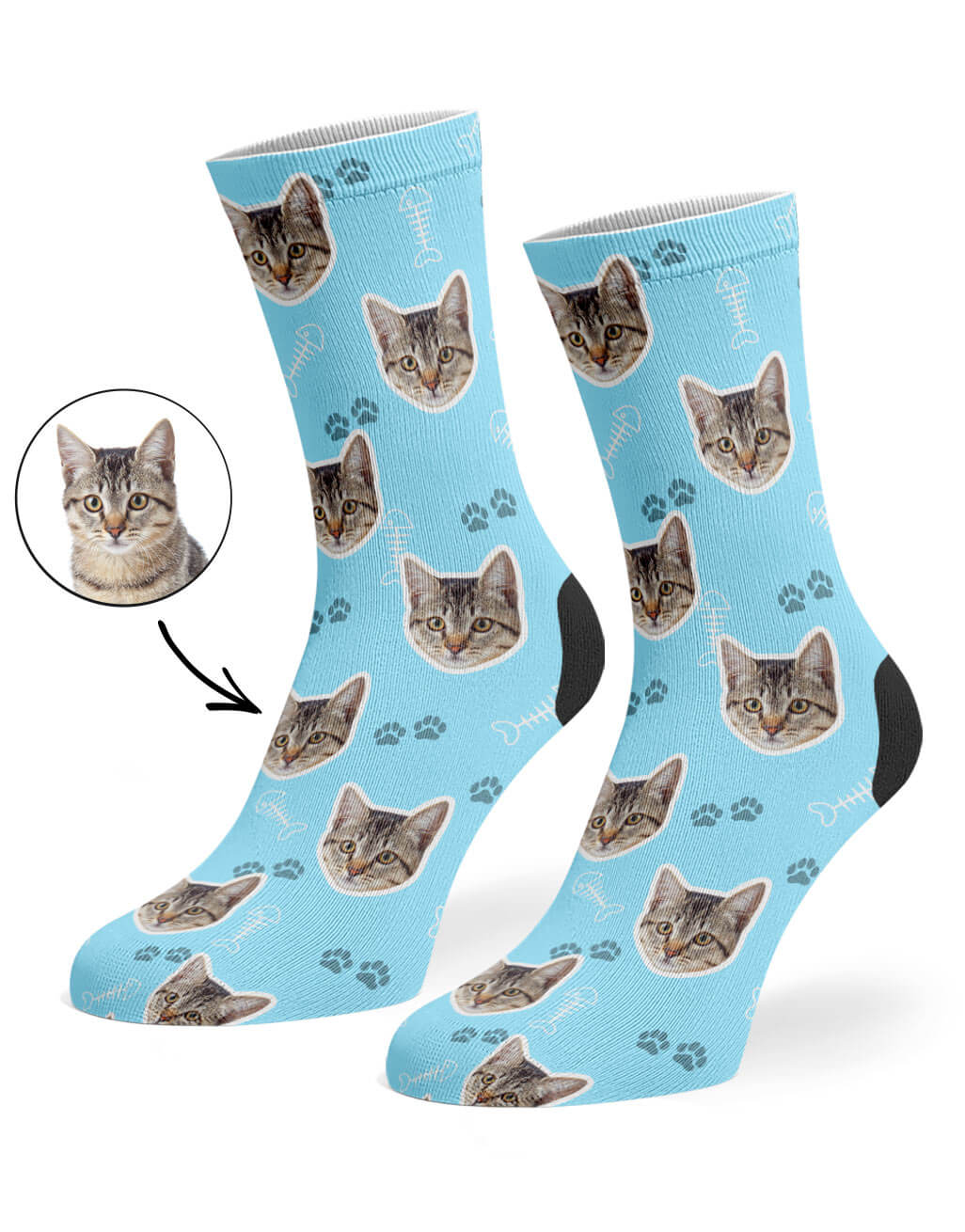 Baby Blue Your Cat On Socks