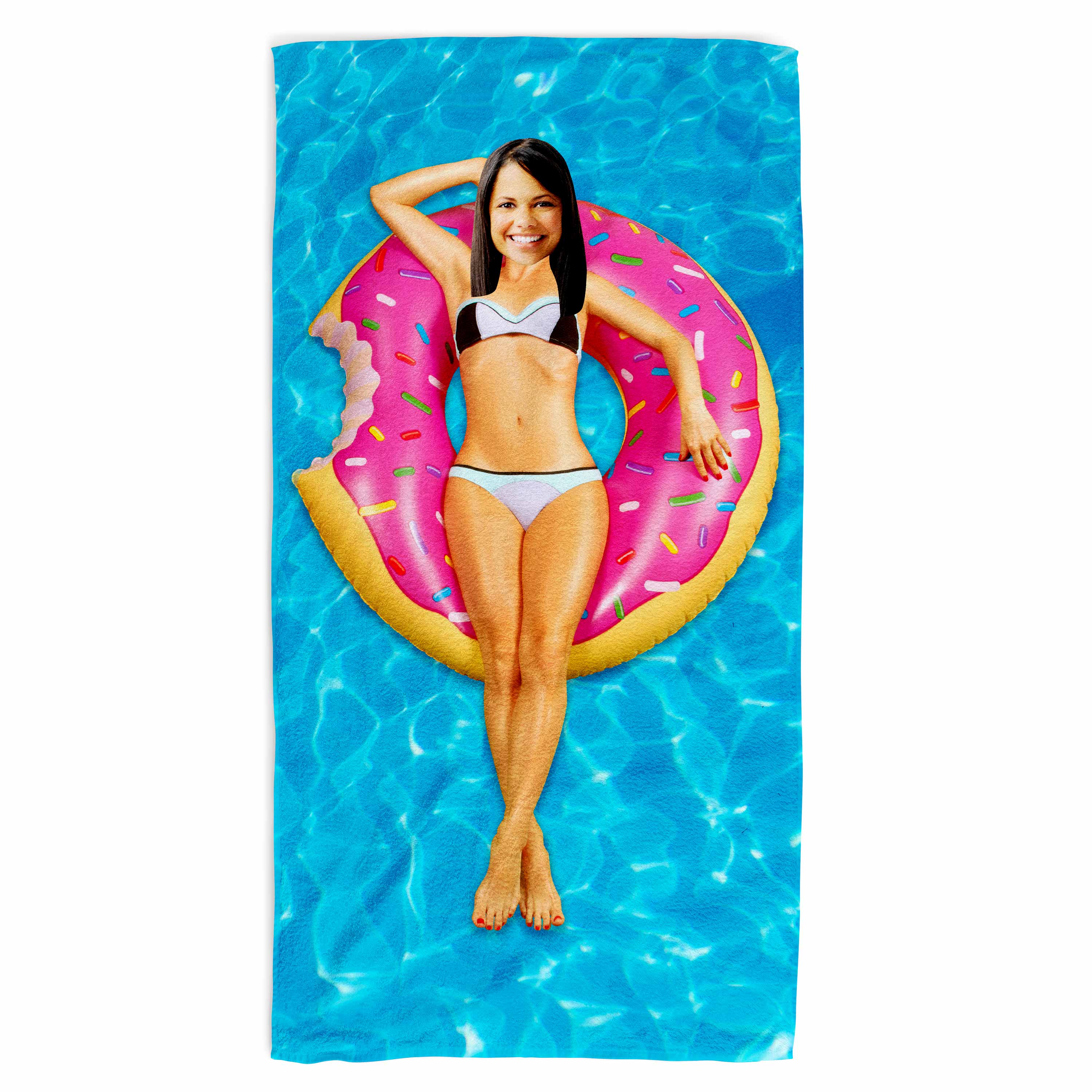 Donut Ring Personalised Beach Towel
