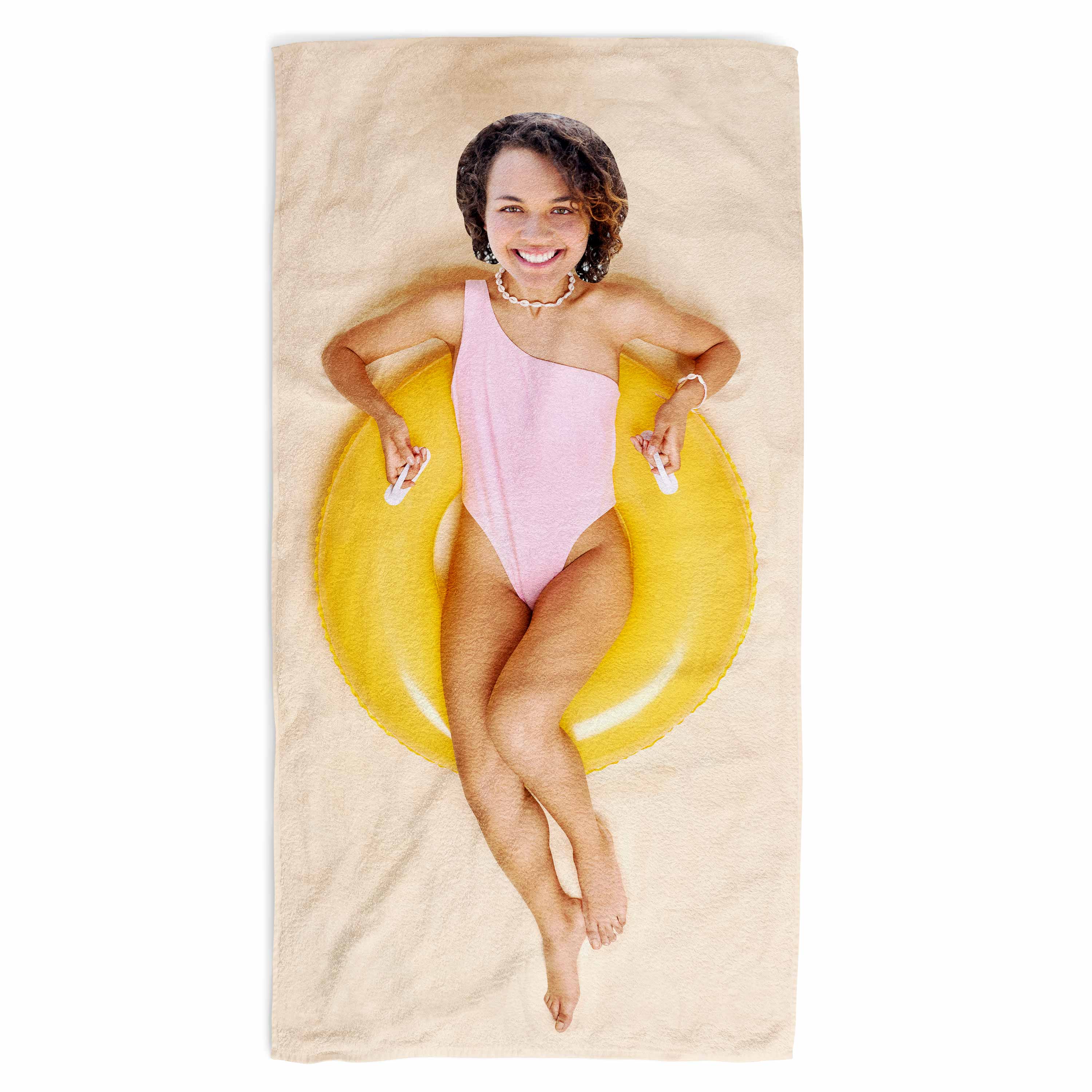 Rubber Ring Personalise Beach Towel