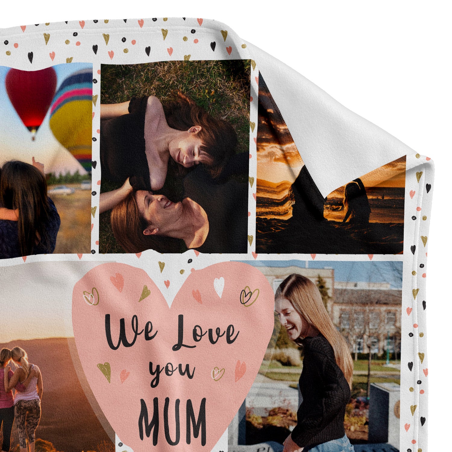 We Love You Mum Personalised Blanket