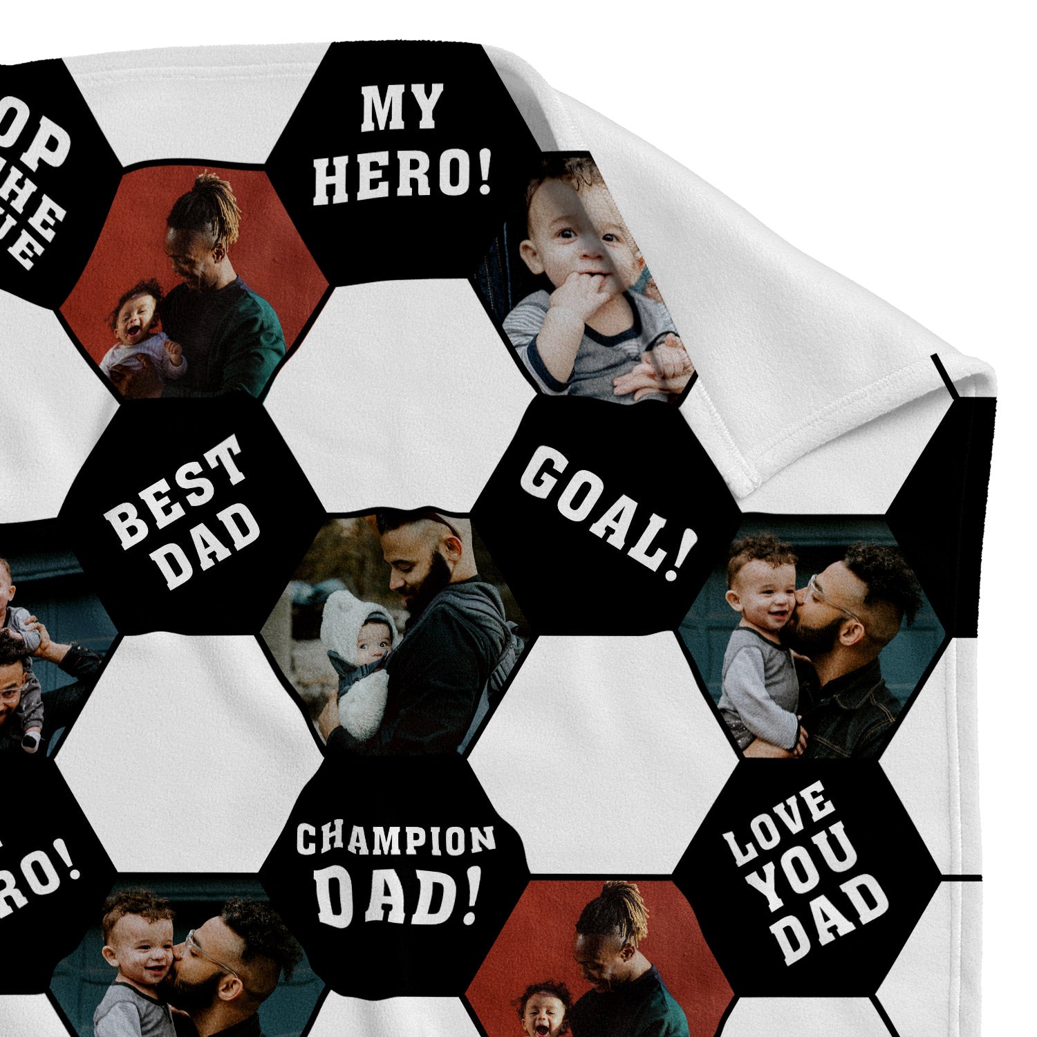 your dad football personalised blanket