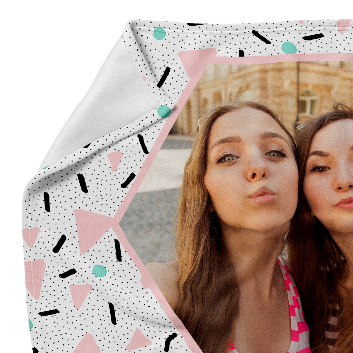 Abstract Hexagon Shaped Personalised Blanket Photo Blanket