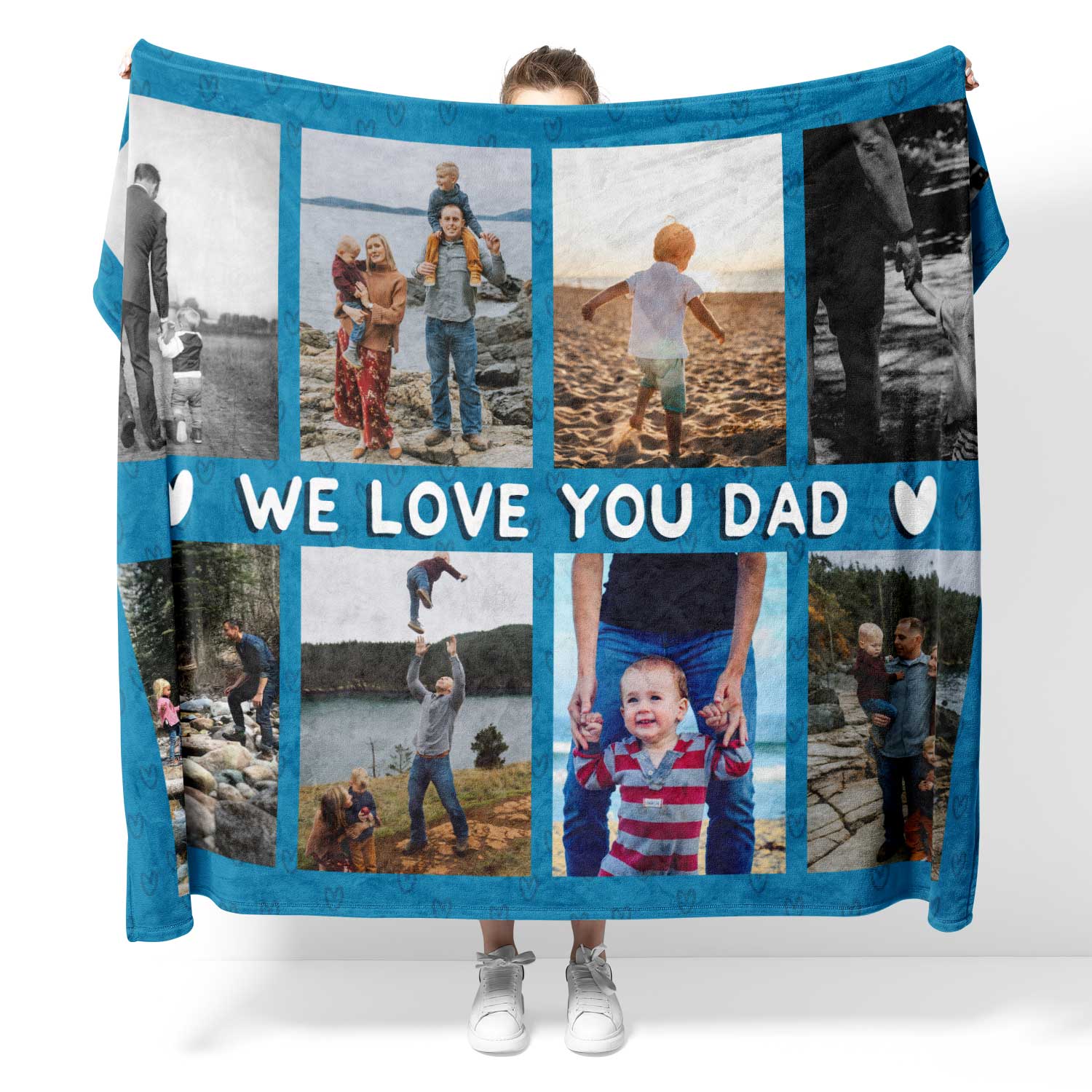 We Love You Dad Personalised Blanket