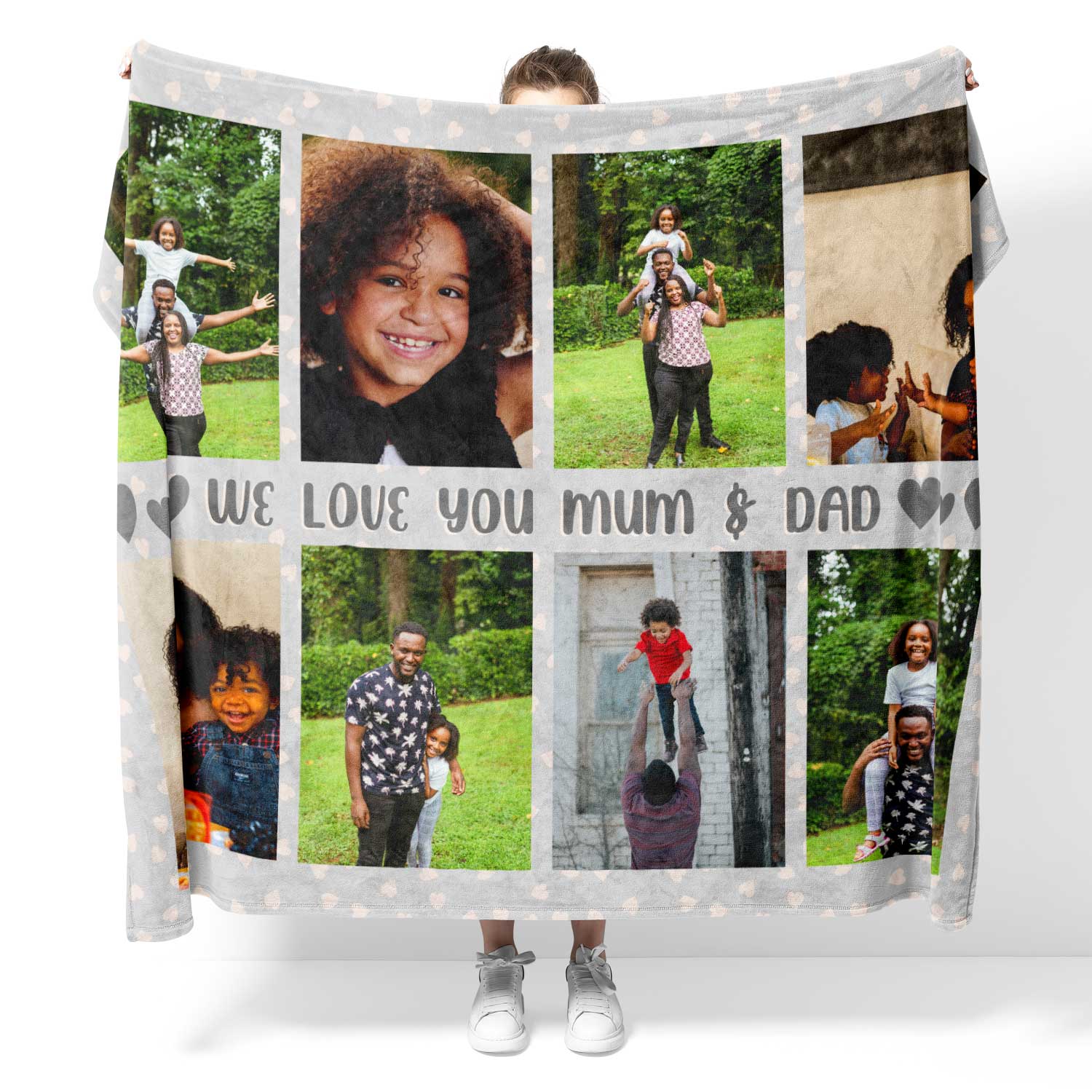 We Love You Mum & Dad Personalised Blanket
