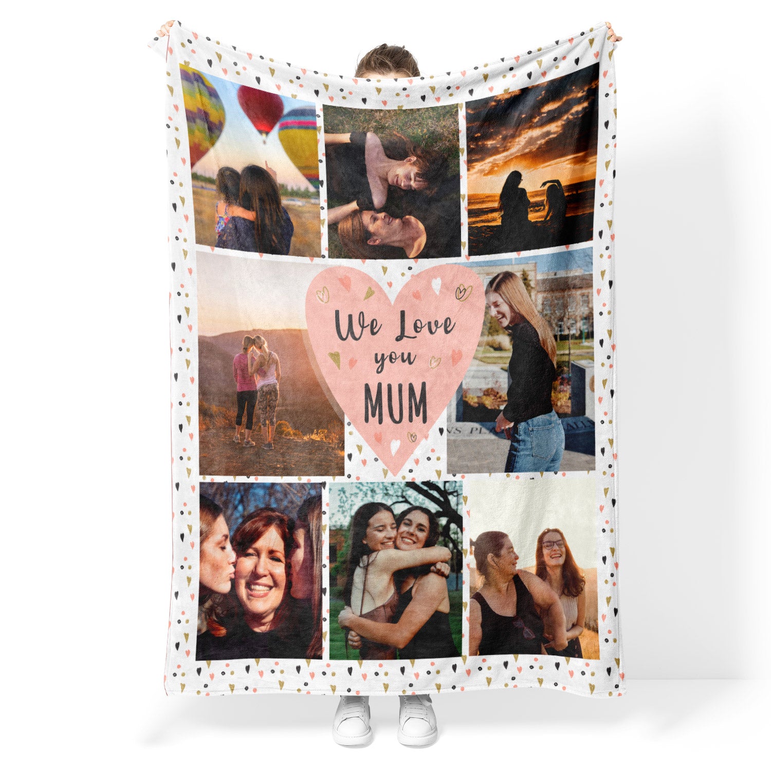 We Love You Mum Personalised Blanket