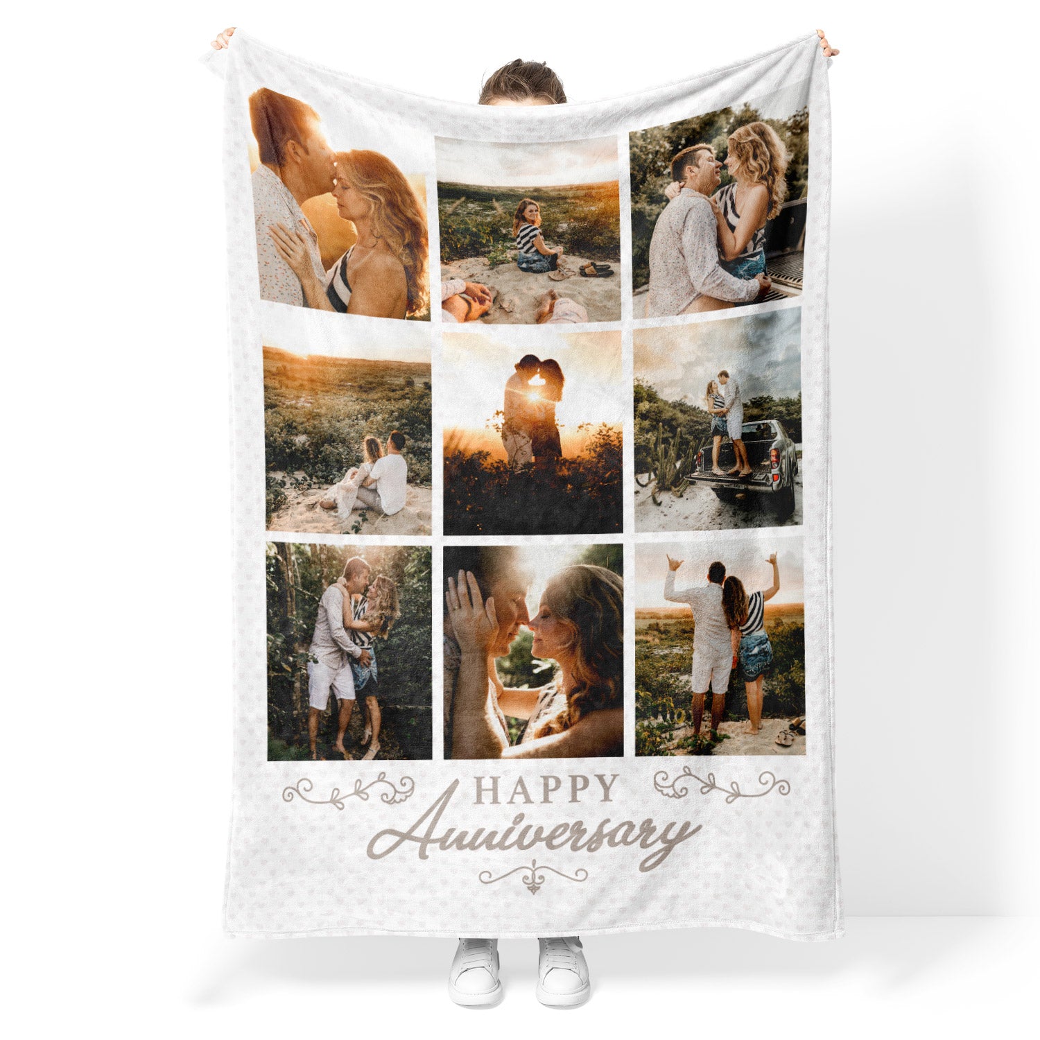 Happy Anniversary Personalised Blanket