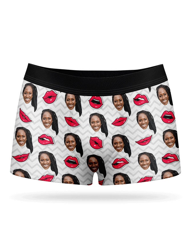 Your Photo On Comic Lips Boxer Shorts
