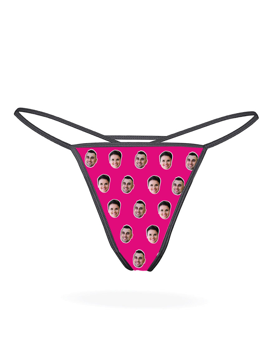 Custom Couples Face Thong