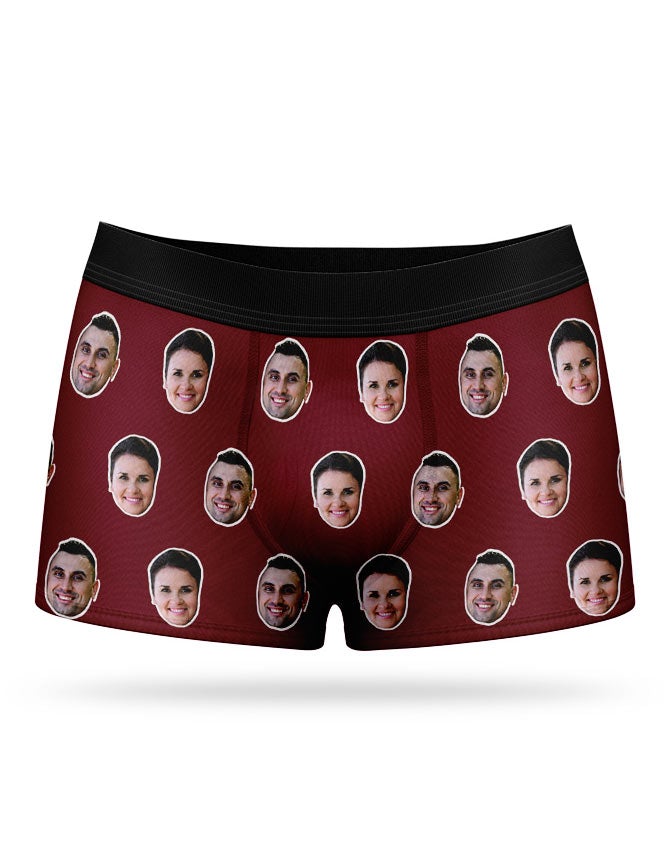 Burgundy Face Boxers