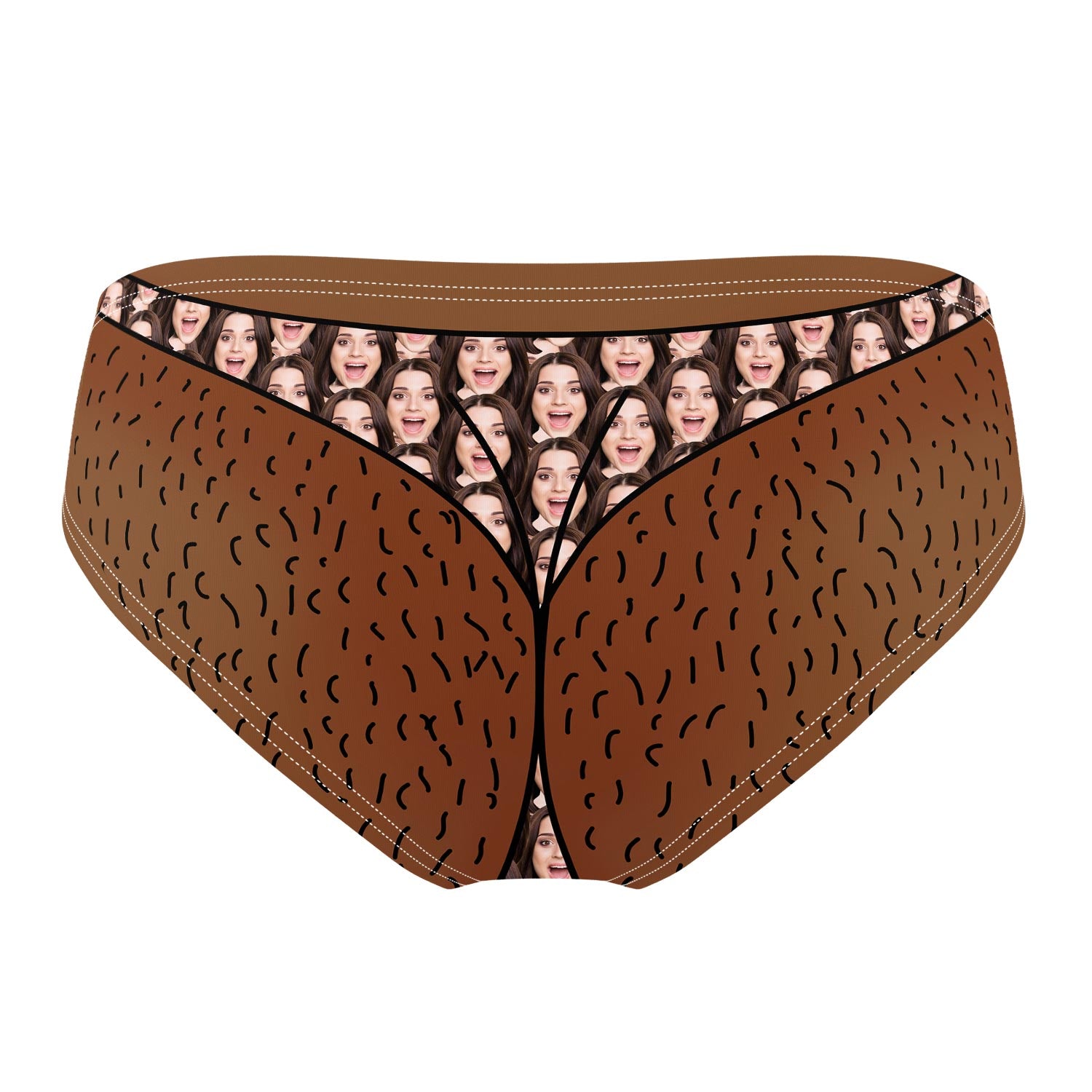 Face Mash Thong Swim Trunks