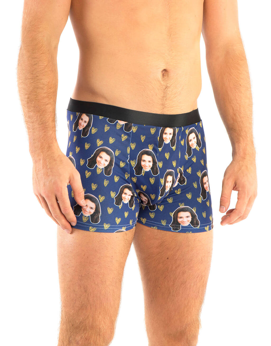 Personalised Face Hearts Boxers