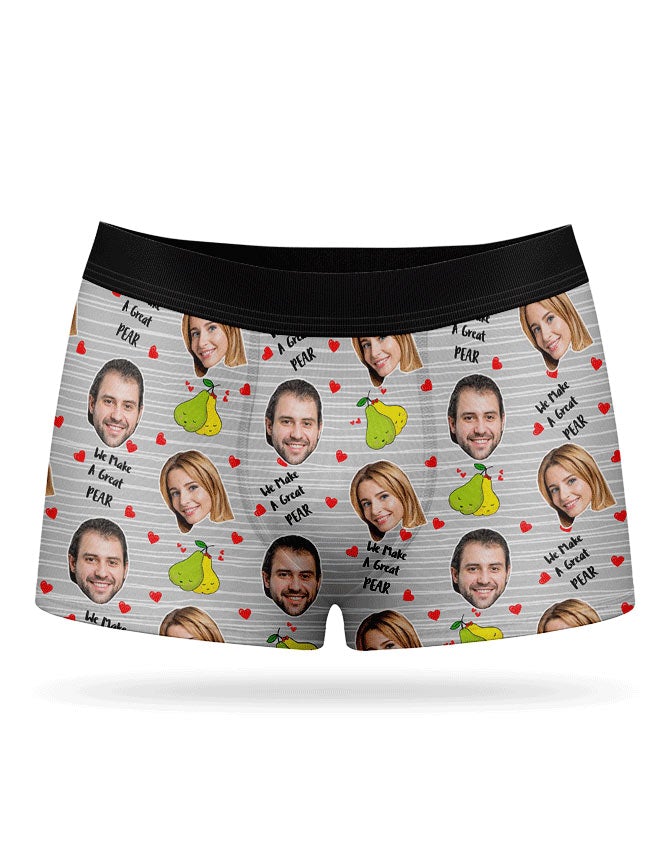 Great Pear Face On Boxer Shorts