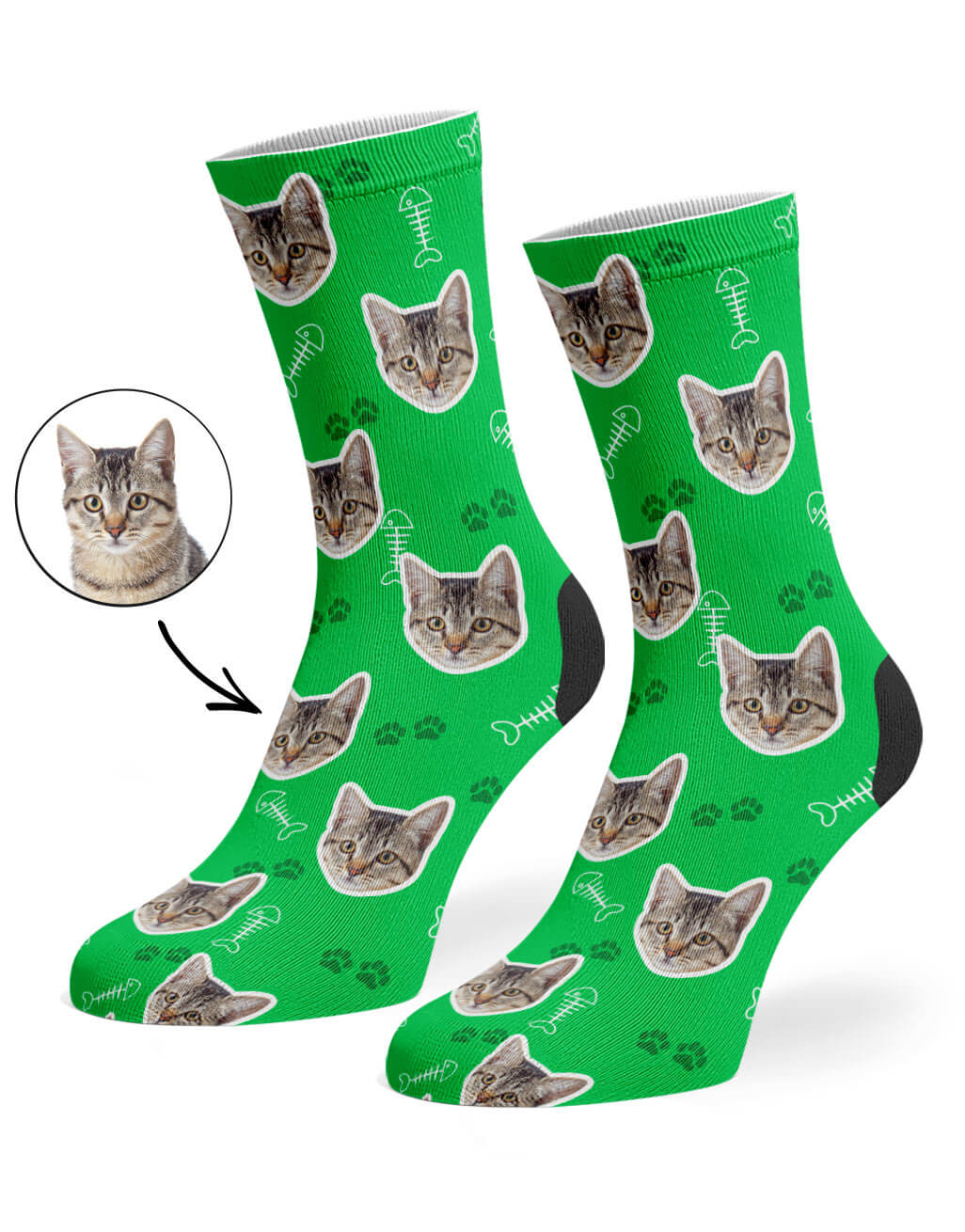 Green Your Cat On Socks