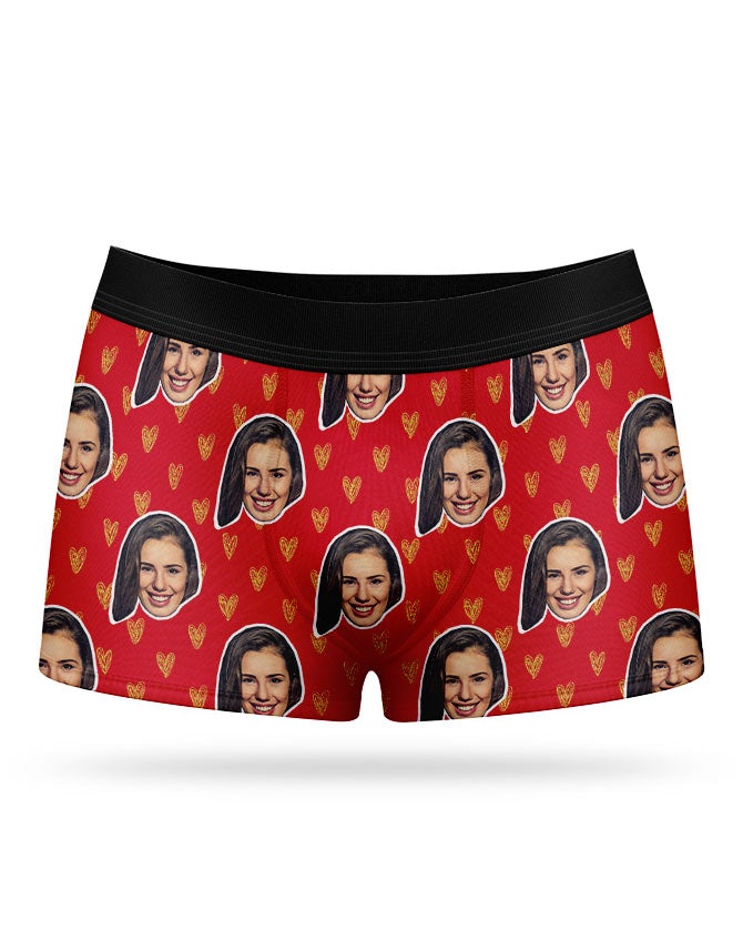 Face Hearts Boxer Shorts With Your Photo On Them