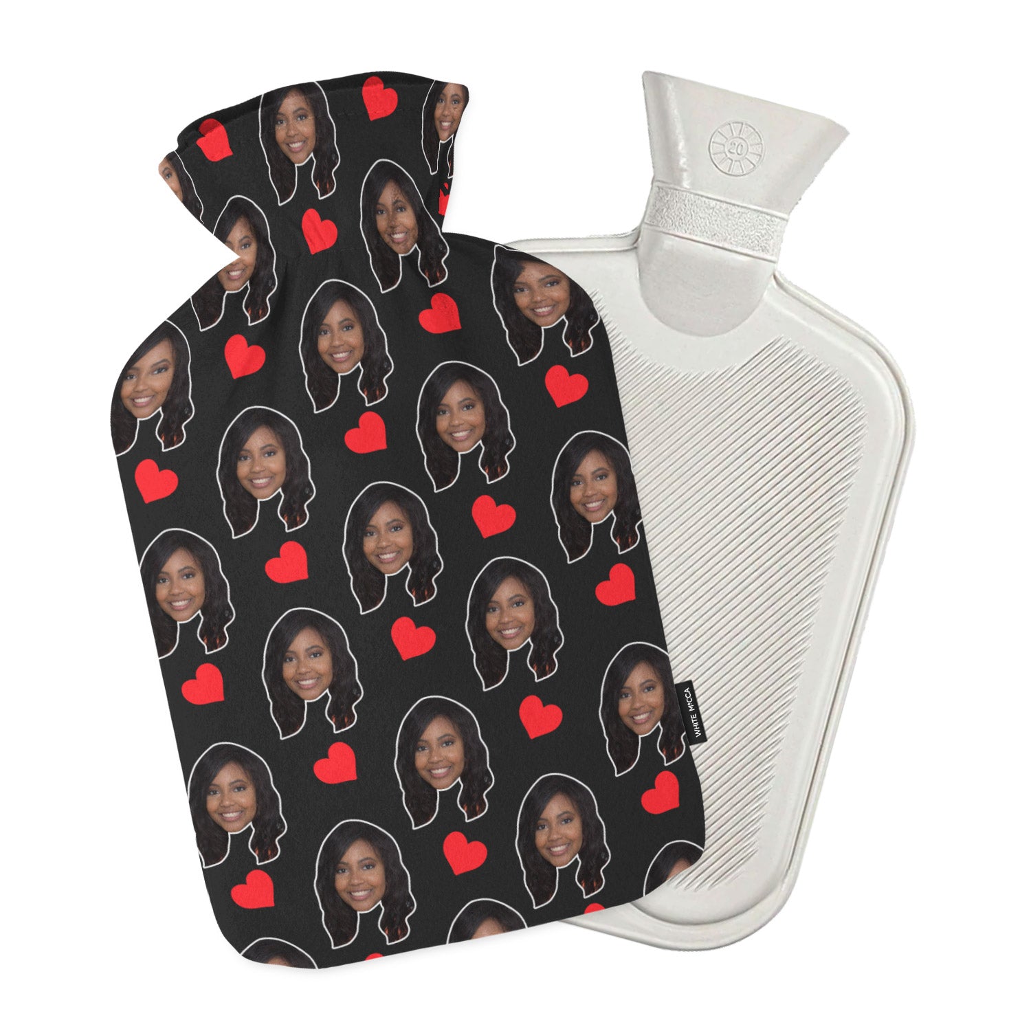 Face Hearts Personalised Hot Water Bottle