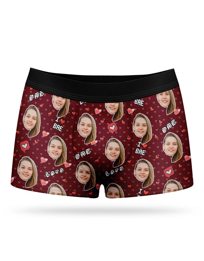 Personalised I Love Bae Boxer Shorts