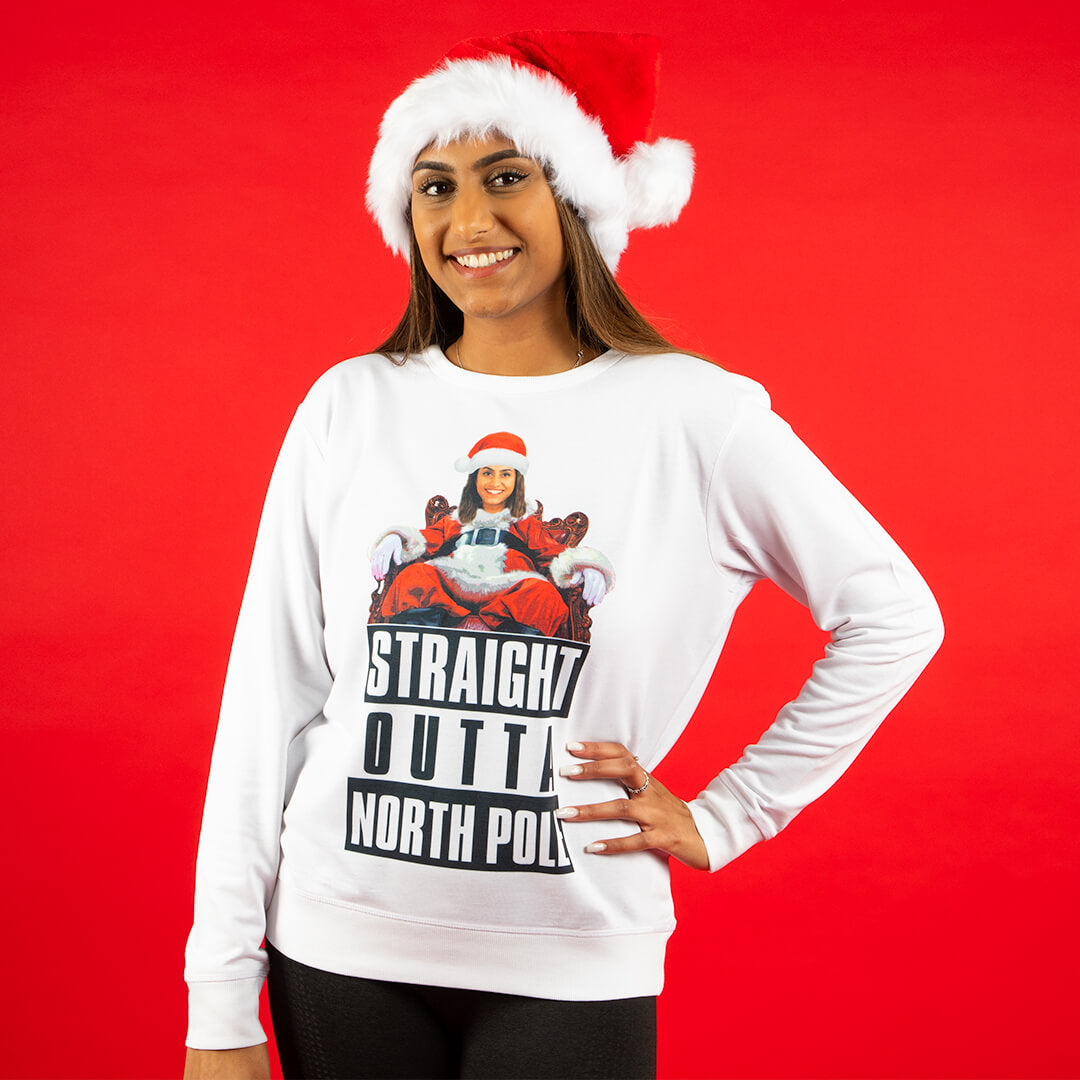 Straight Outta North Pole Christmas Jumper